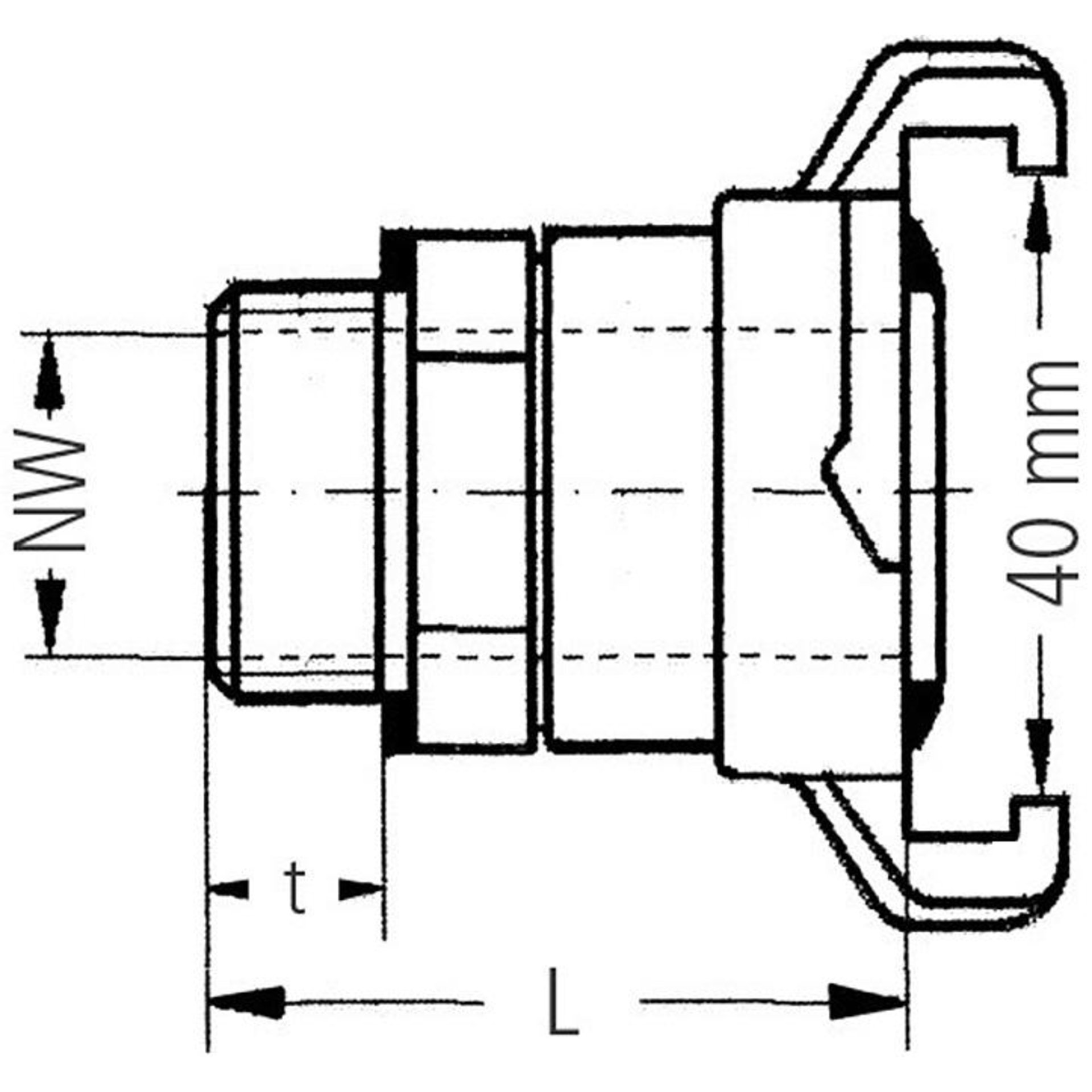 GEKA plus-Gewindestück 360° drehbar, MS, AG G1",SB