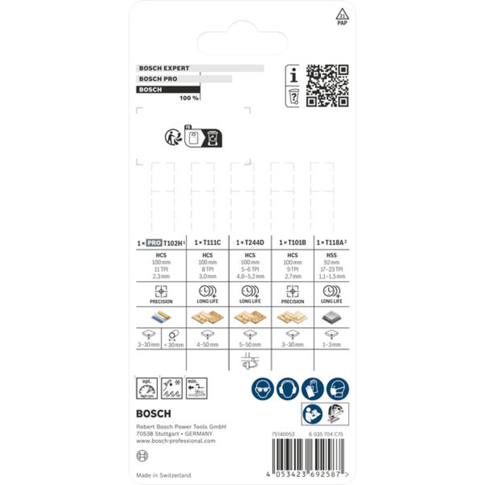 Stichsägeblatt Set Multi Material, 5-tlg.