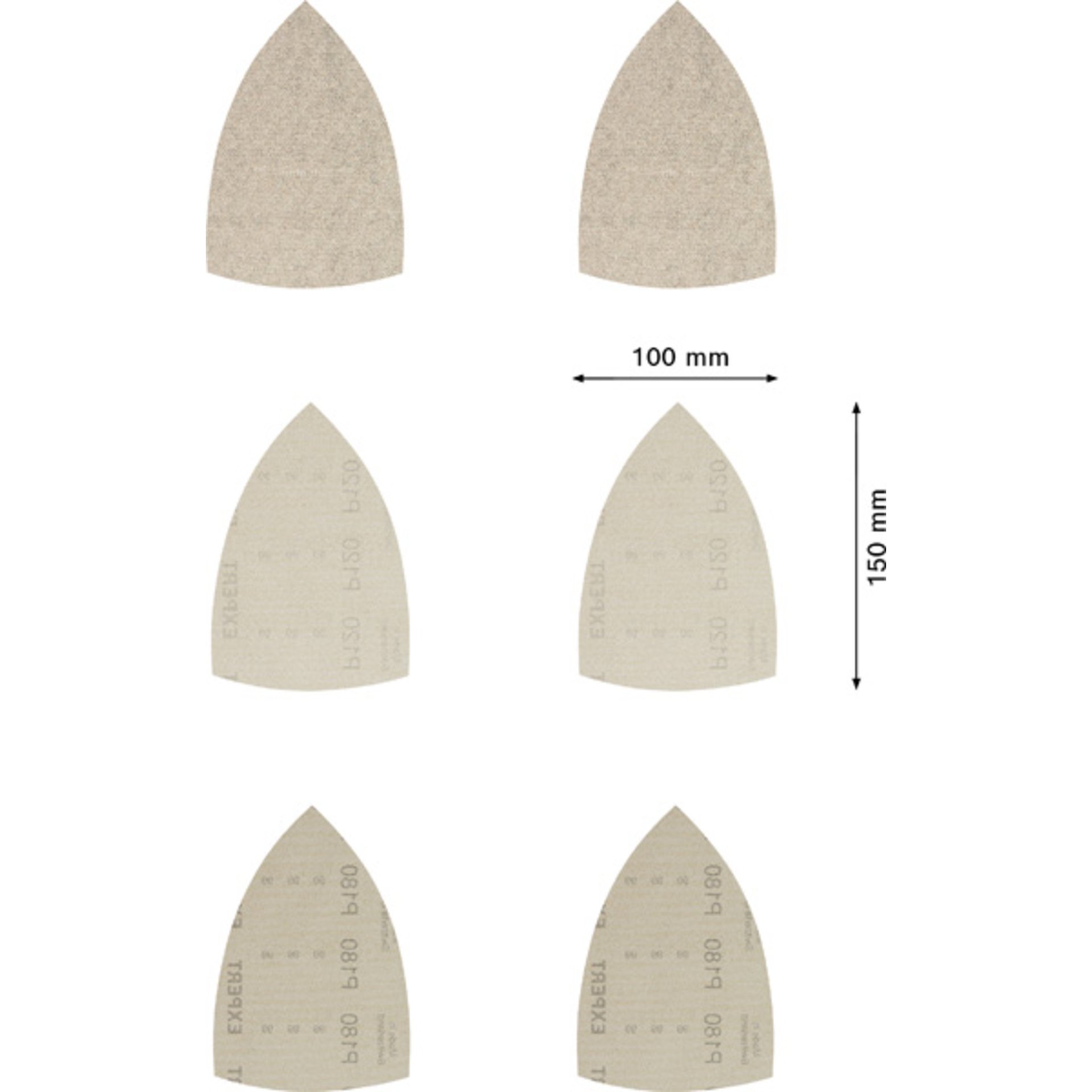 EXPERT M480 Schleifnetz Set, 100x150mm, K80-180, 10-tlg.