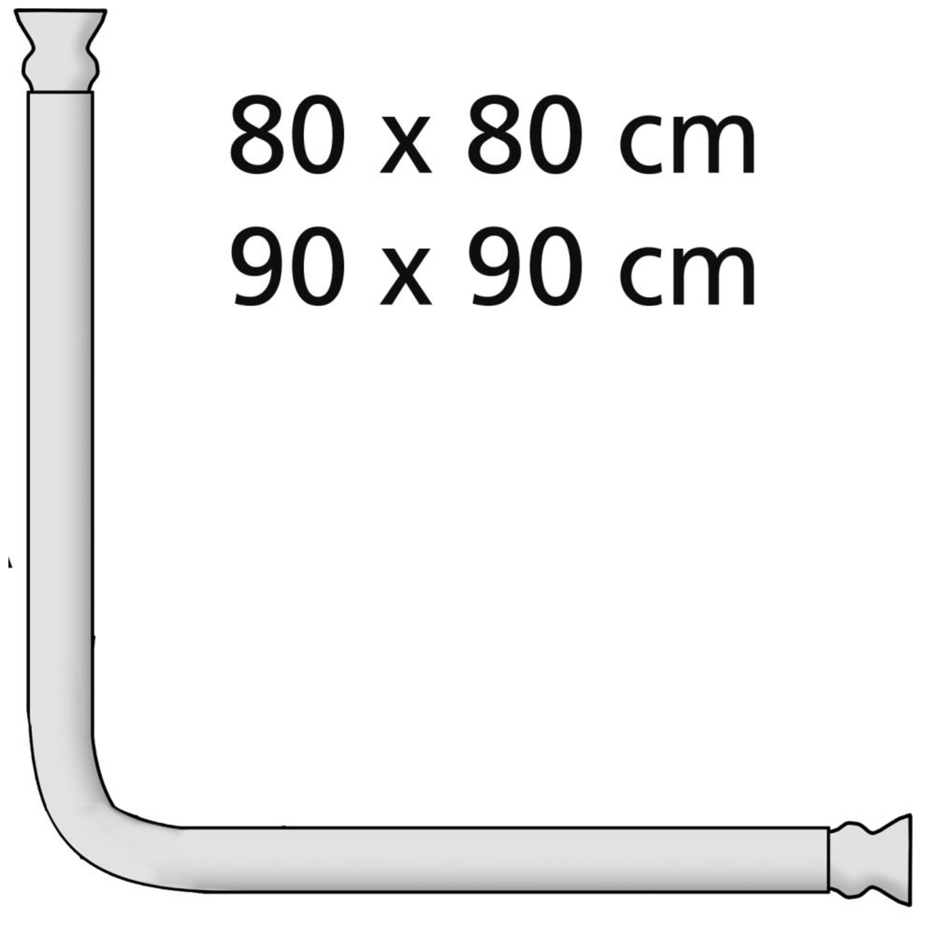 Winkelstange universal 20 mm, chrom