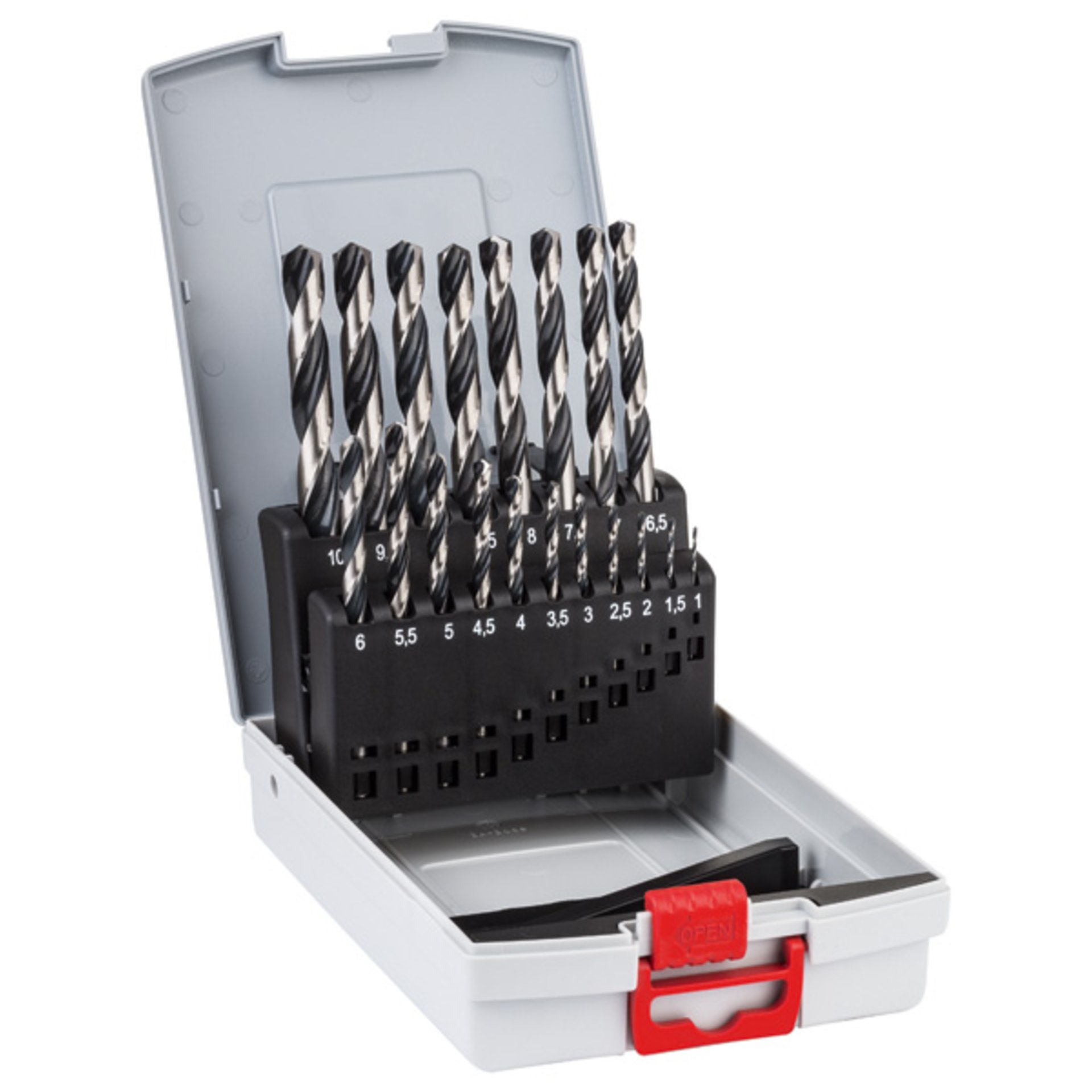 HSS-Spiralbohrer-Set PointTeQ, 19-tlg., ProBox, 1-10 mm