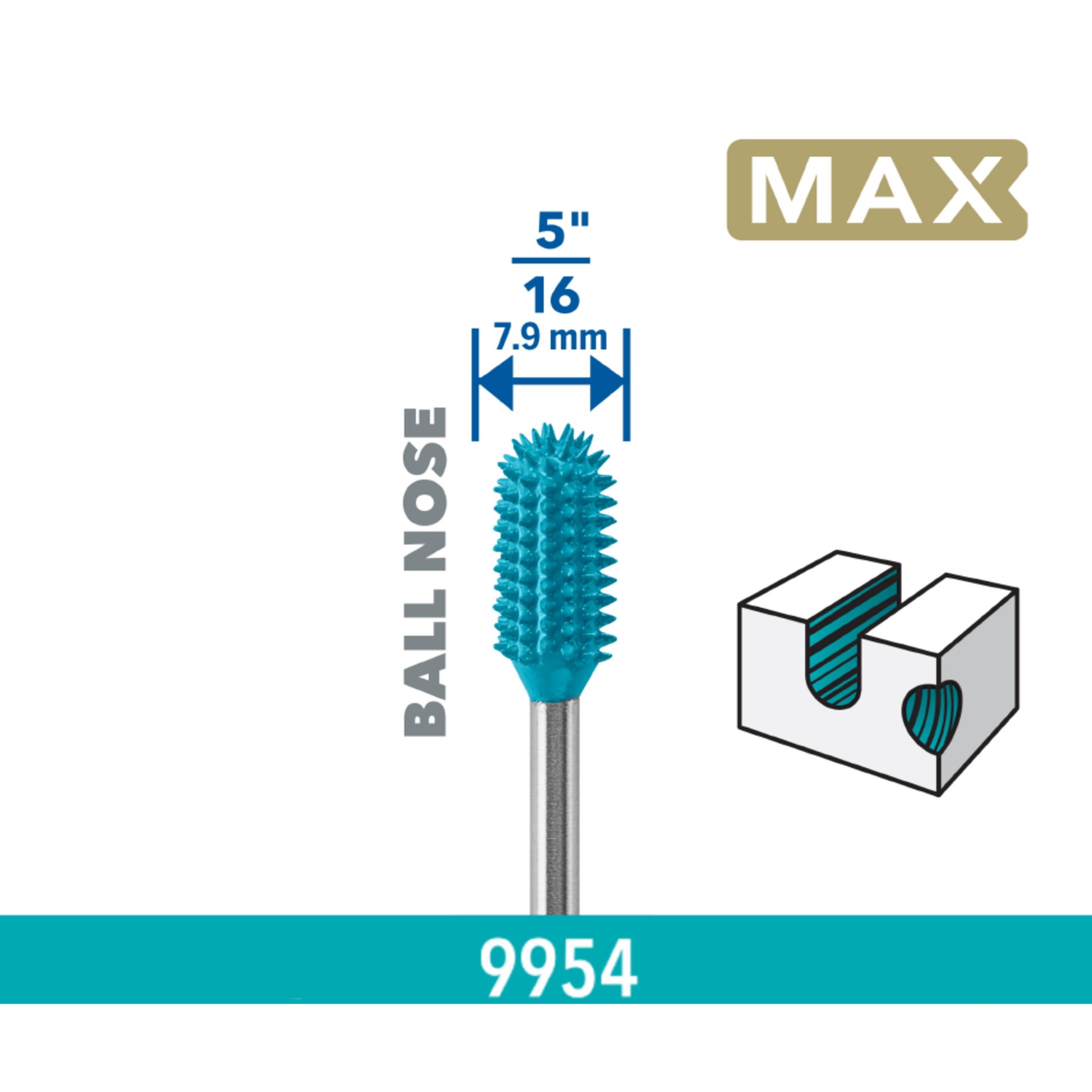 DREMEL® MAX Power Carving Fräser, kugelförmig
