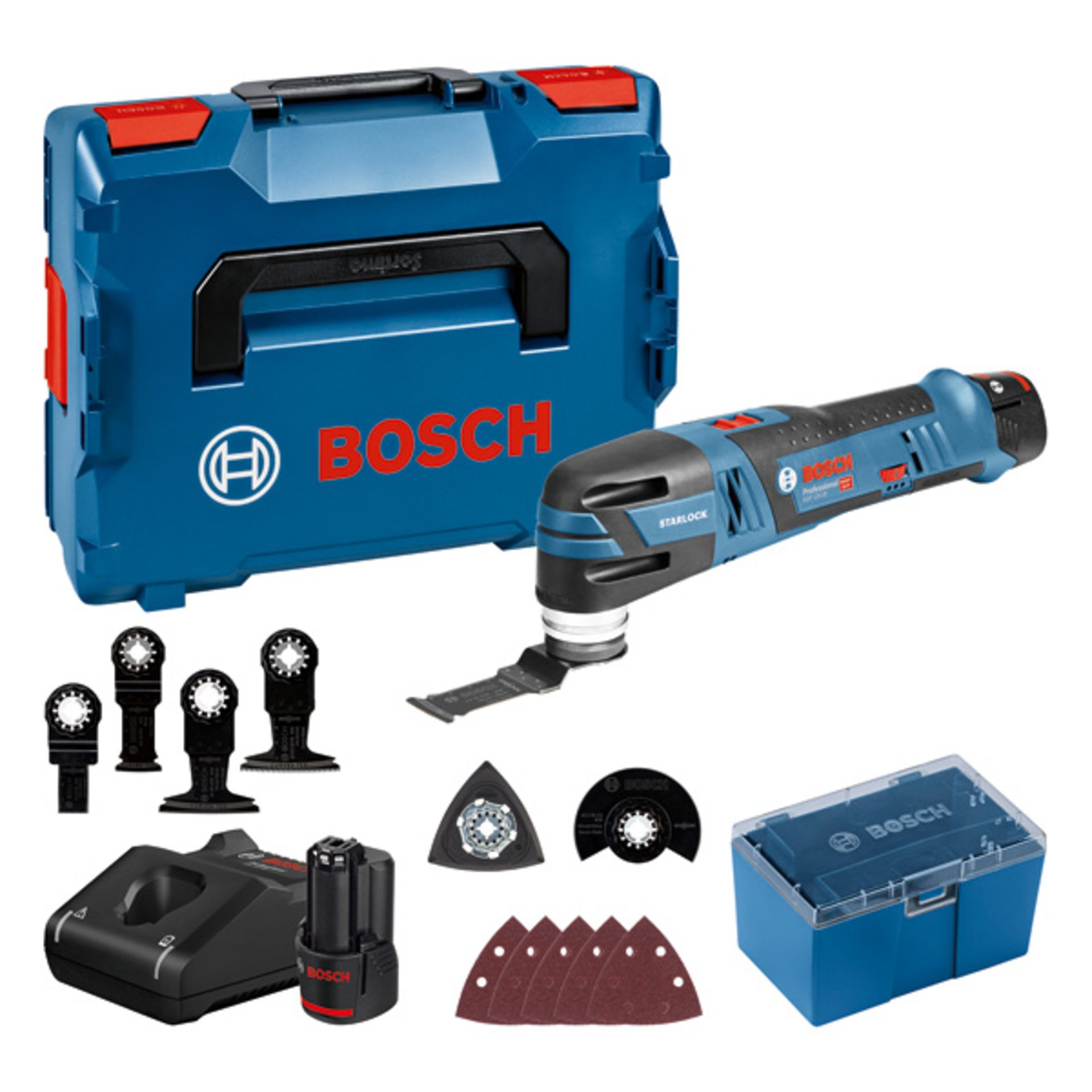 Akku-Multi-Cutter GOP 12V-28, 2 x Akku GBA 12V 3.0Ah