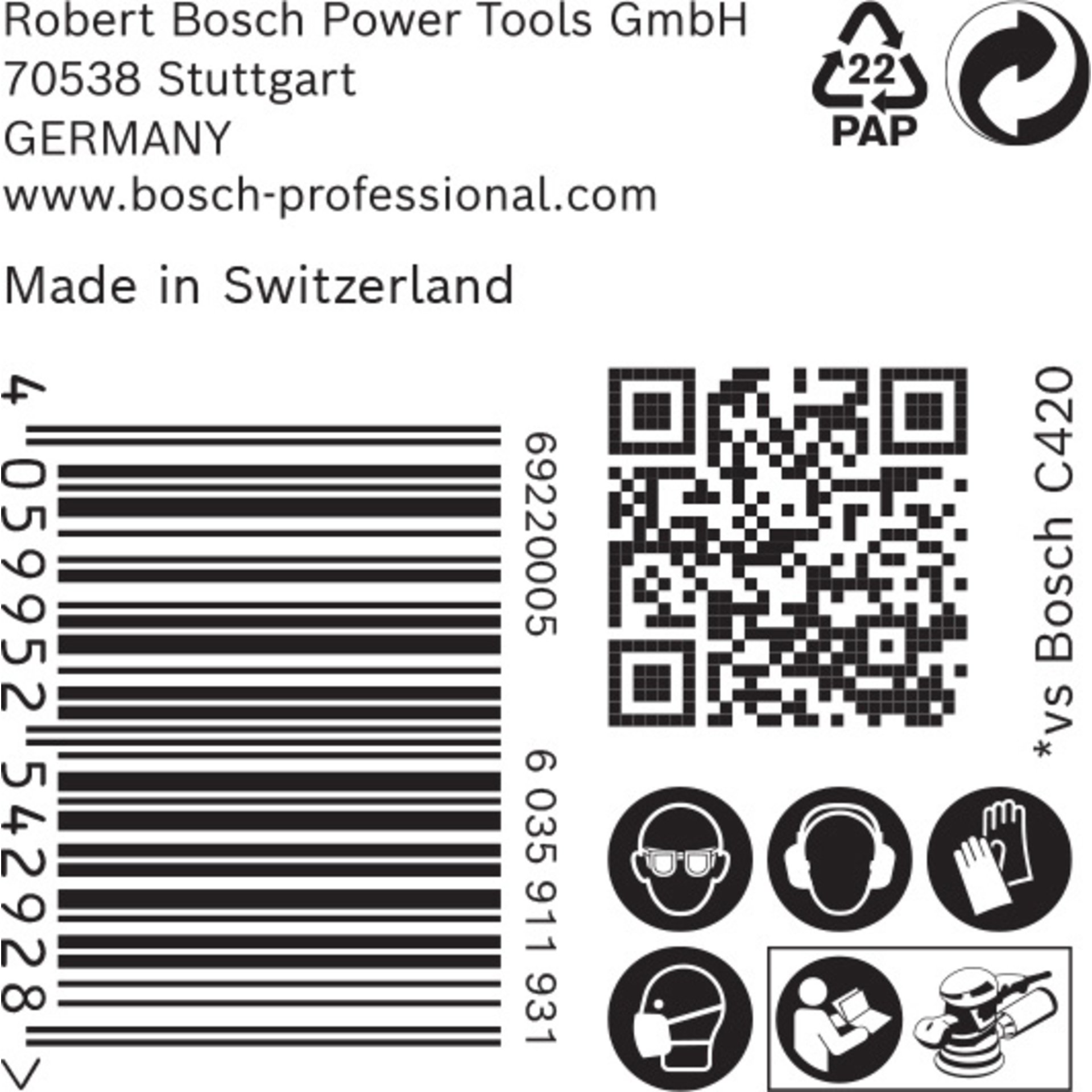 EXPERT C470 Schleifblatt, 125mm, K120, keine Löcher, 50-tlg.