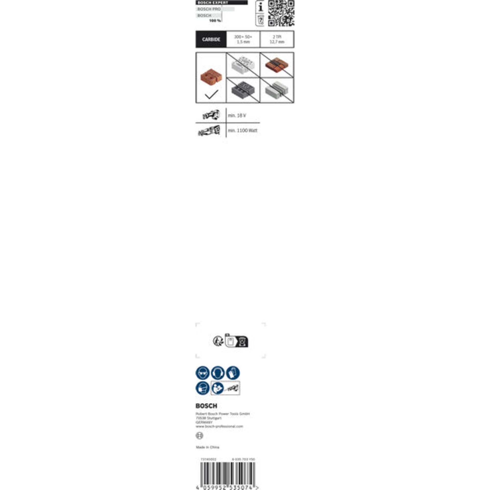 EXPERT S1243HM Hollow Brick Säbelsägeblatt