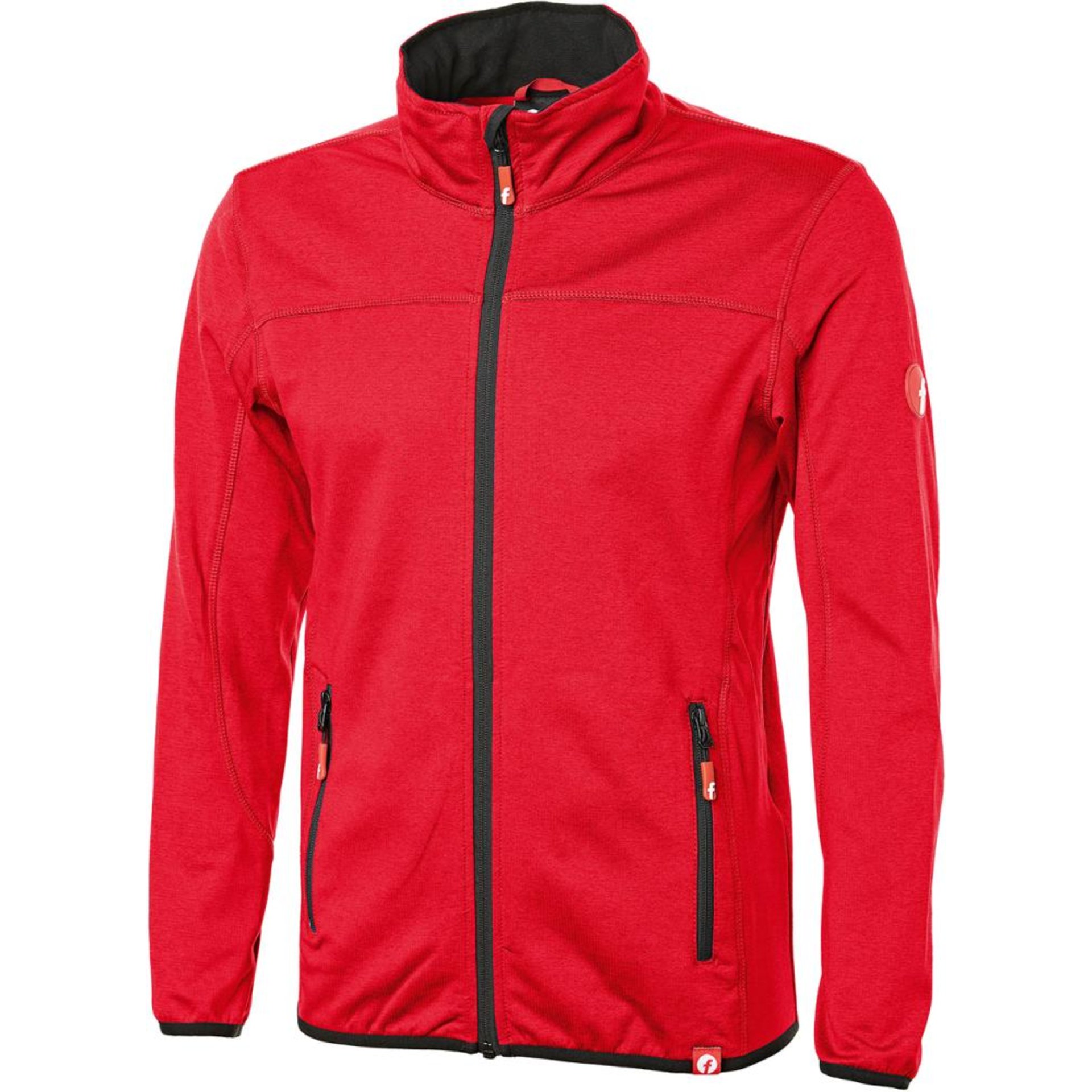 Tech-Fleecejacke rot/schwarz meliert Gr. M Fortis Elements