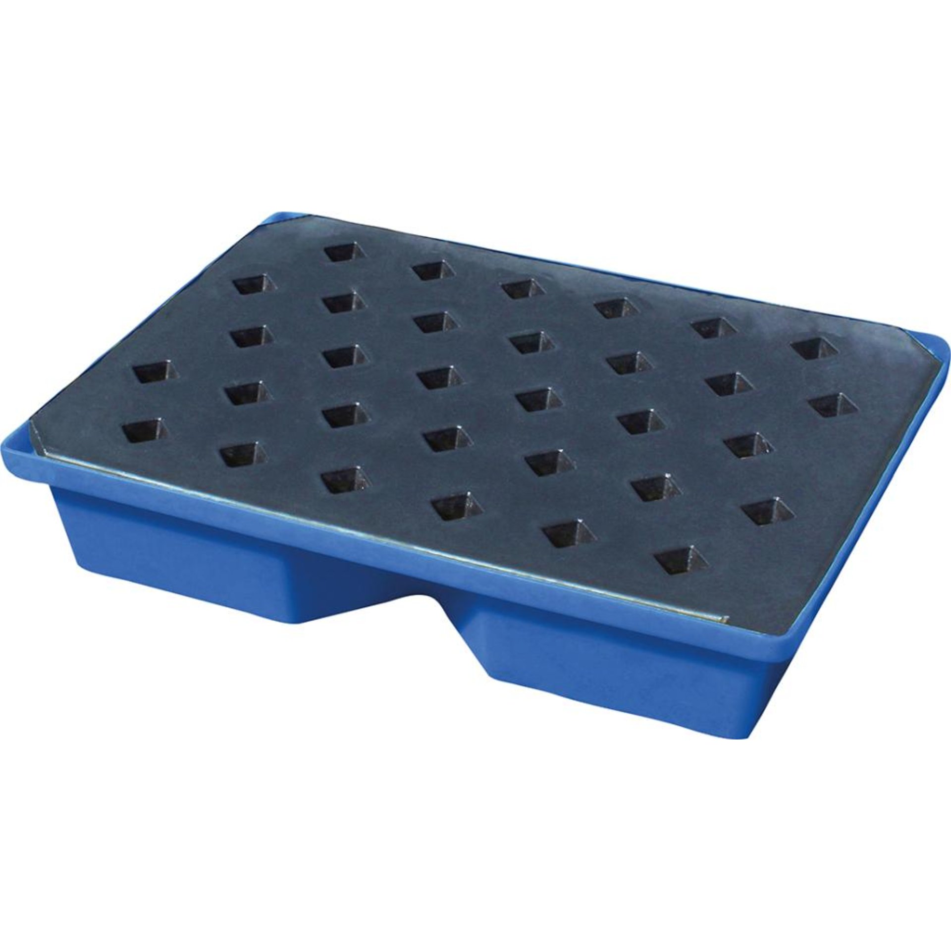 PE-Auffangwanne mit Rost für Kleingebinde 80x60,5x17cm, 43 Liter
