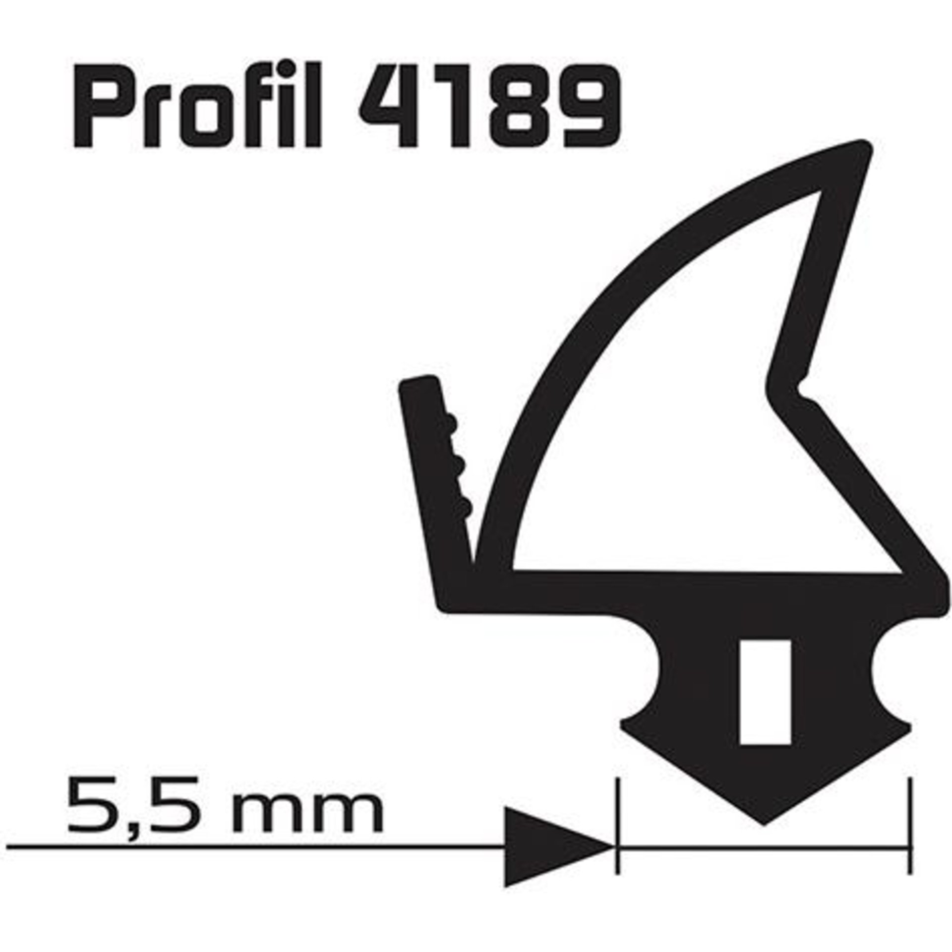 Renov.-Dichtung sw Profil25m, 4189 f. KF-Fenster u.Türen Silikon