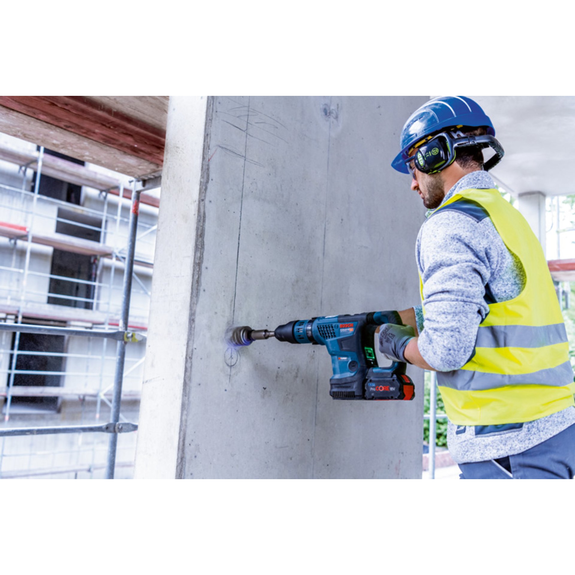 Akku-Bohrhammer mit SDS max GBH 18V-36 C, 2x ProCORE18V 5.5Ah, Handwerkerkoffer