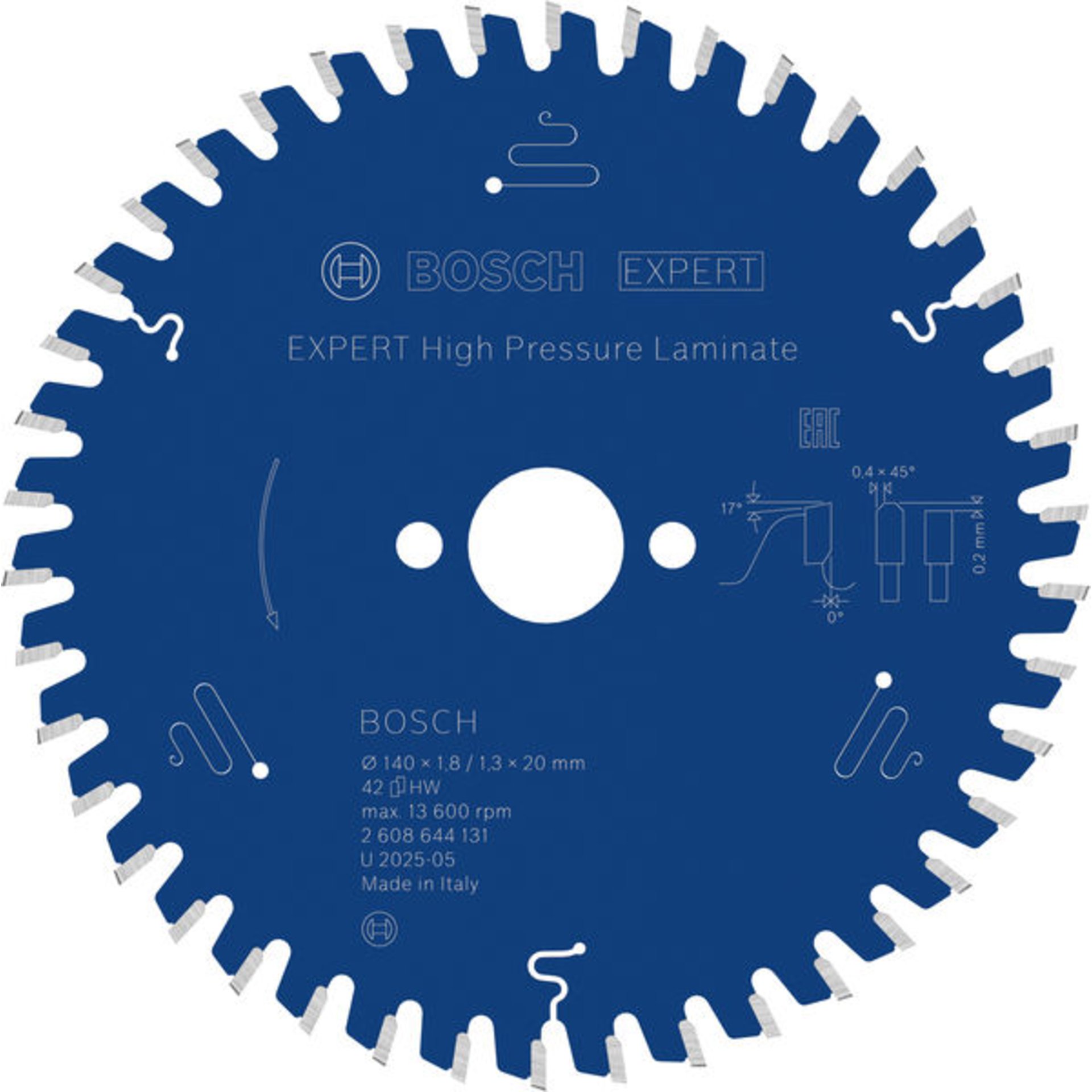 EXPERT High Pressure Laminate Kreissägeblatt, 140x1,8/1,3x20 mm, Z42
