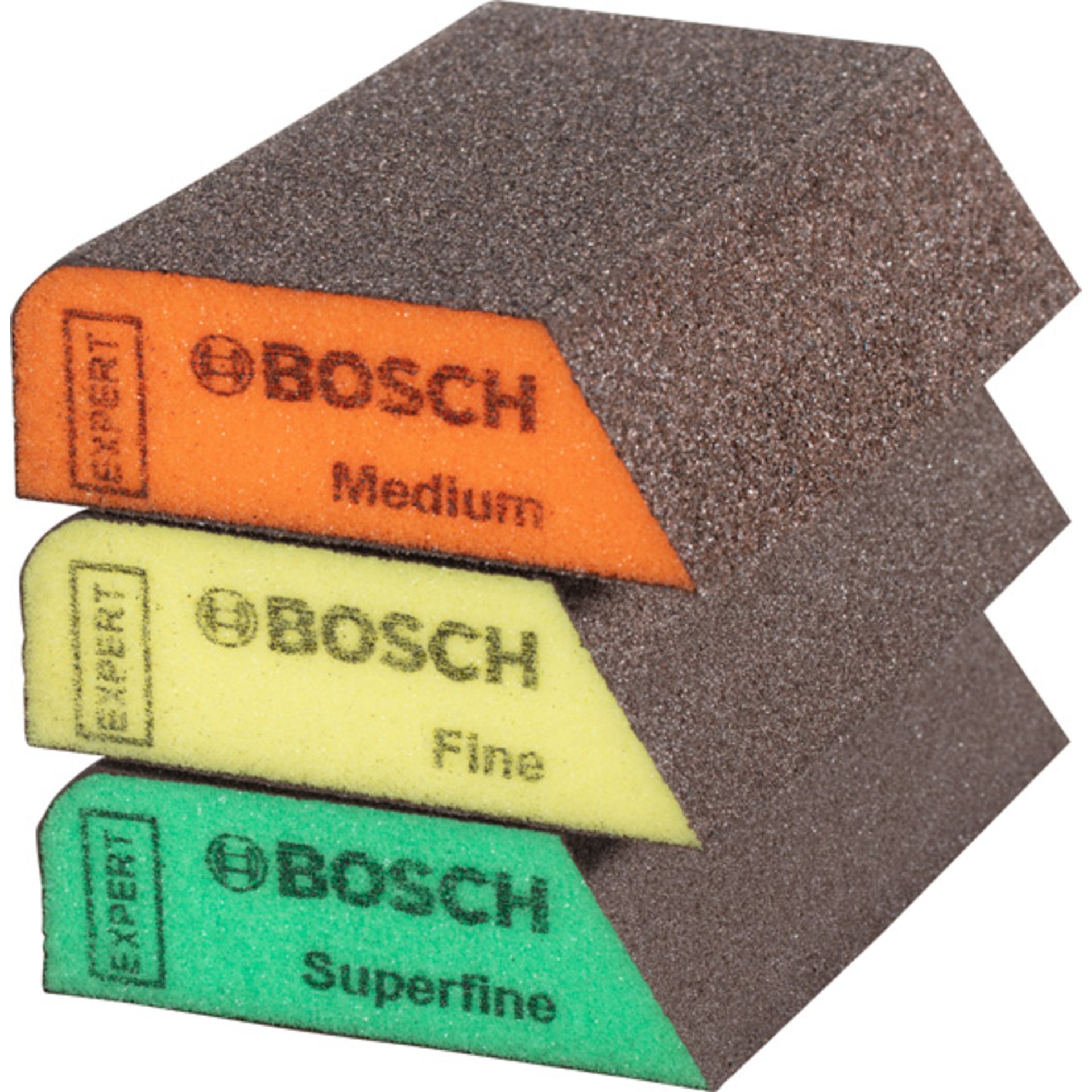 EXPERT S470 Combi Schleifblock Set, mittel, fein, super fein, 3-tlg.