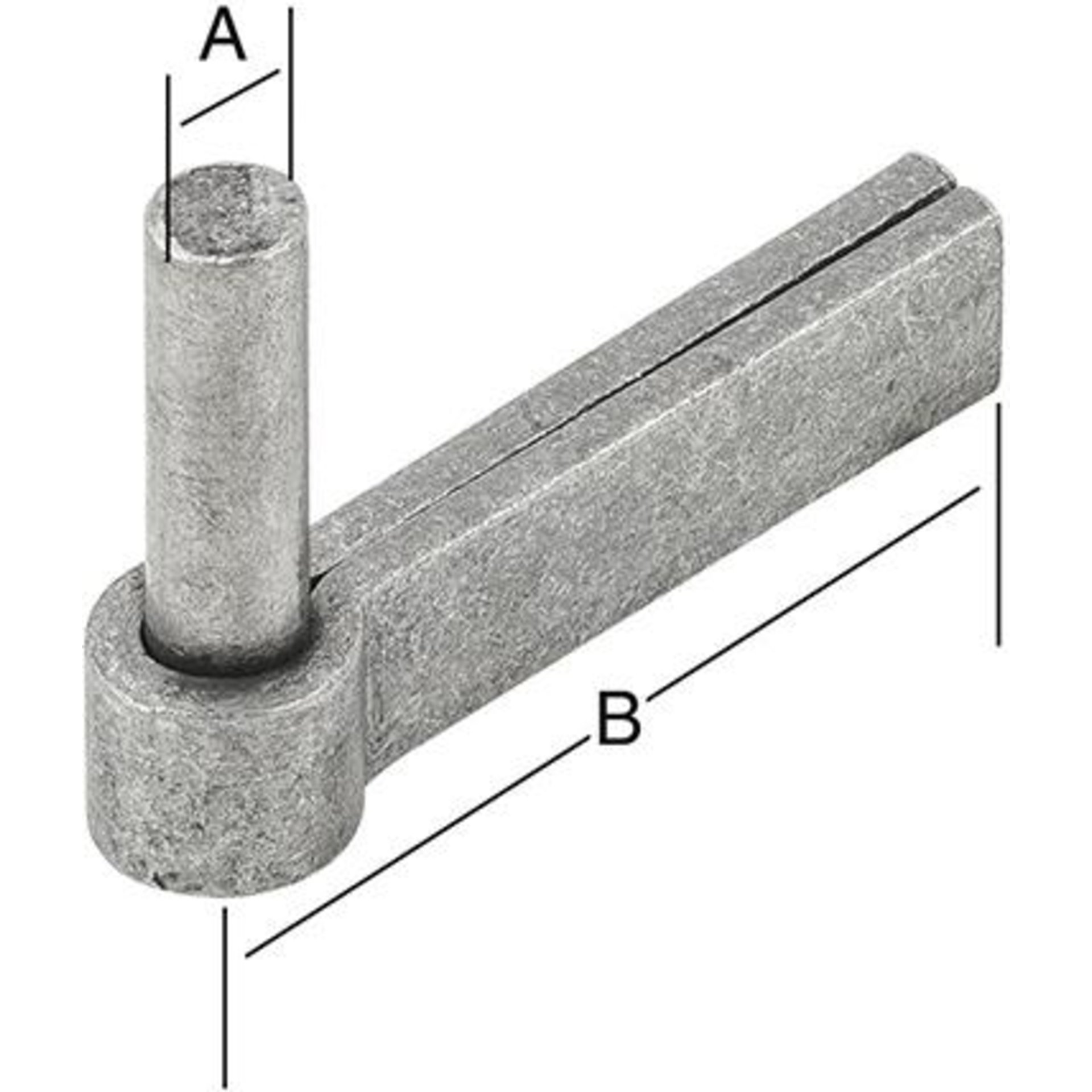 Anschweißkloben 13x55mm Eisen bl.