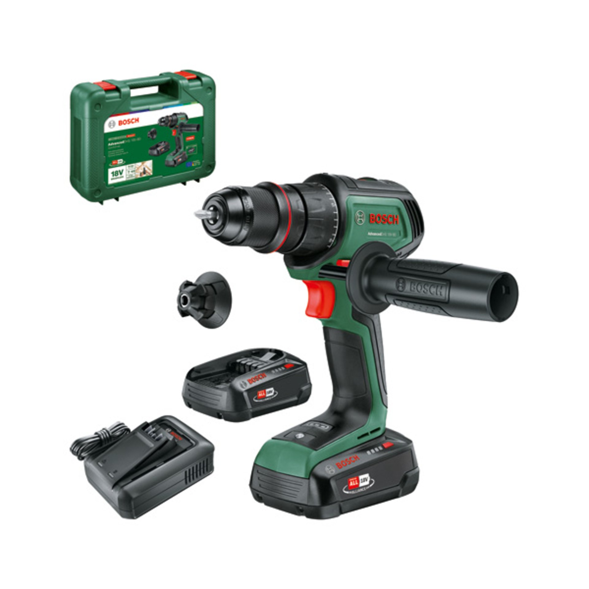 Akku-Bohrschrauber AdvancedDrill 18V-80 QuickSnap,  2x Akku PBA 18V 2.5Ah