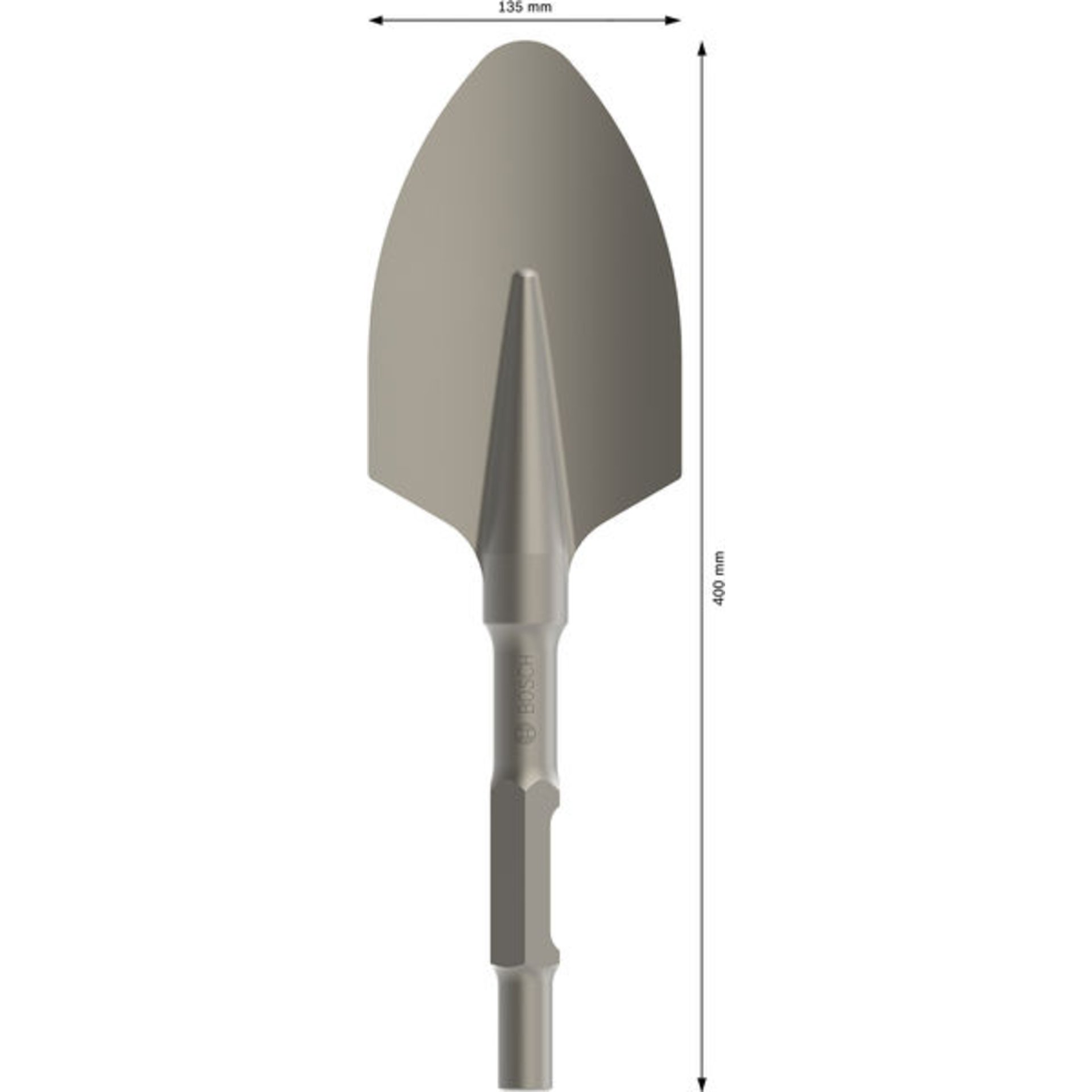 PRO HEX 30-4C Spatmeißel, gerundet, 135 x 400 mm