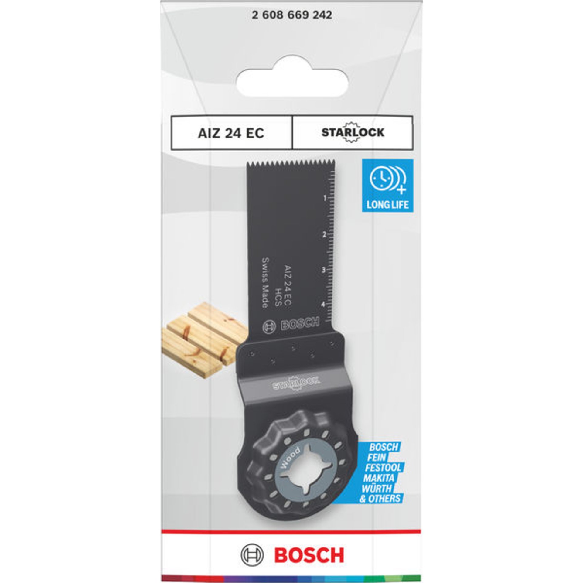 AIZ 24 EC Holz Tauchsägeblatt, Starlock, 24 x 50 mm