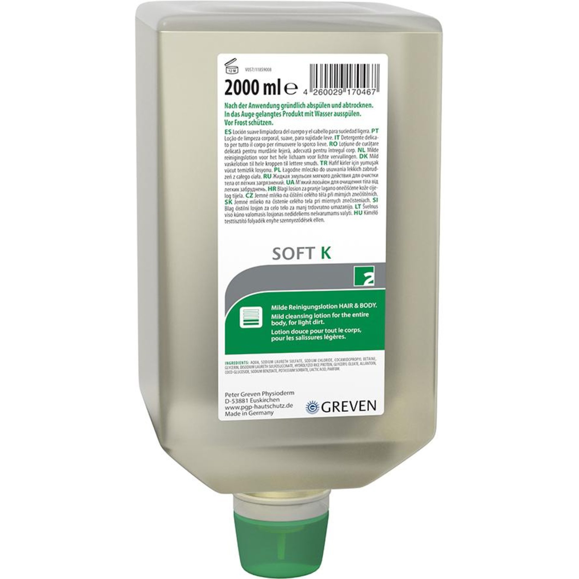 Handreiniger Greven Soft K, 2000 ml Varioflasche