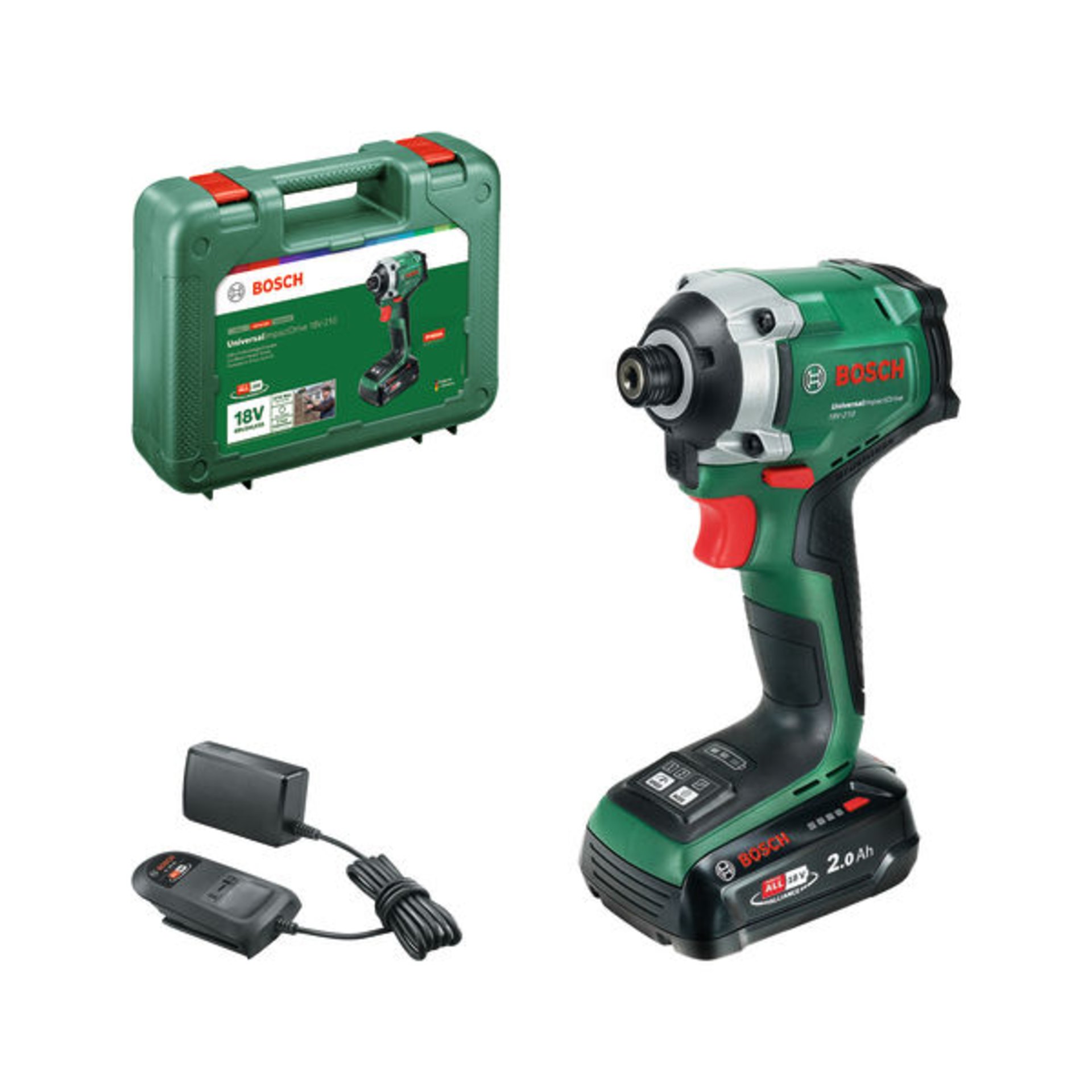 Schlagschrauber UniversalImpactDrive 18V-210, 1x PBA 18V 2.0Ah, Handwerkerkoffer