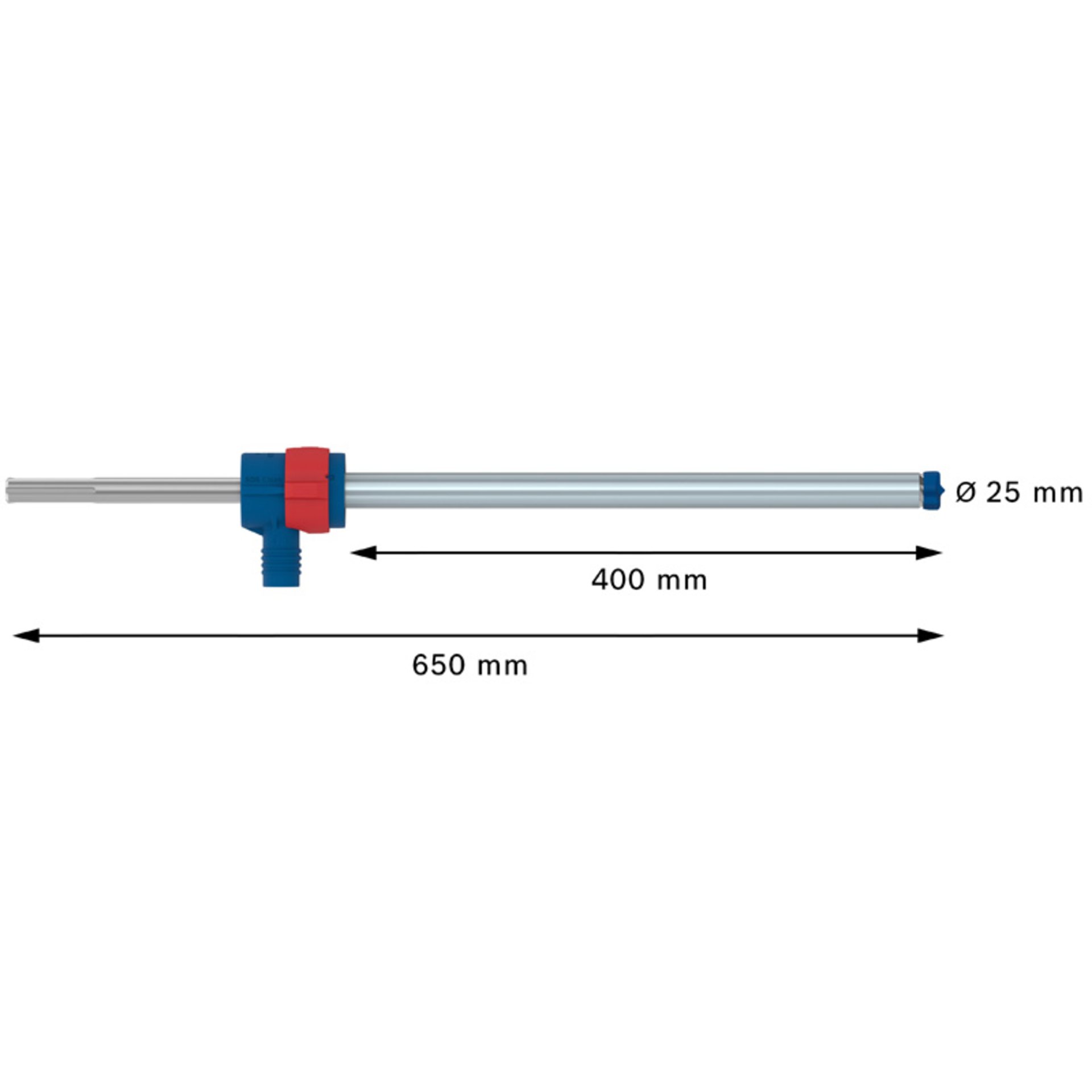 EXPERT SDS Clean max-8X Hammerbohrer mit einer Steckverbindung, 25x400x650 mm