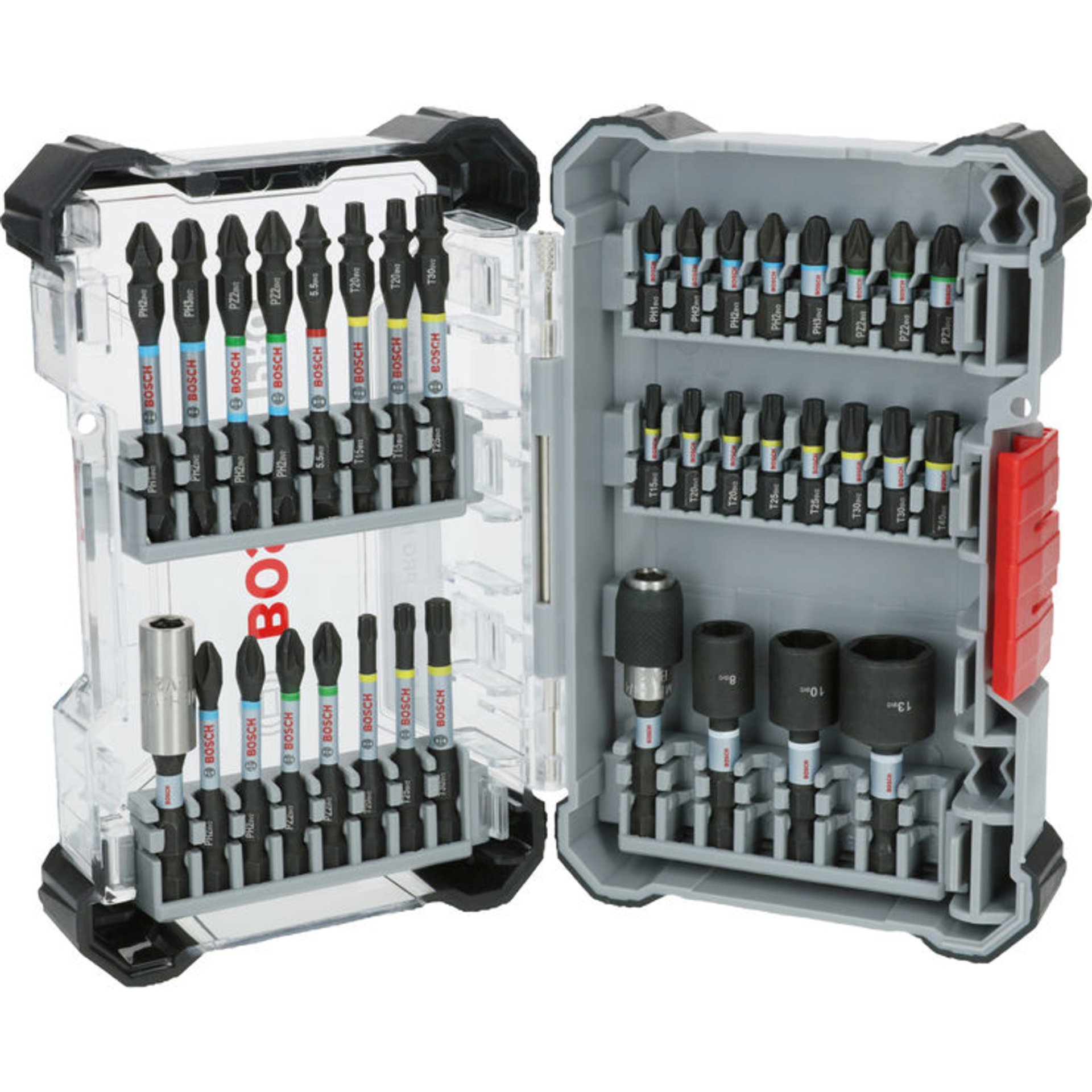 PRO Impact Schrauberbit Set, mit Aufsteller, 6 x 36-tlg
