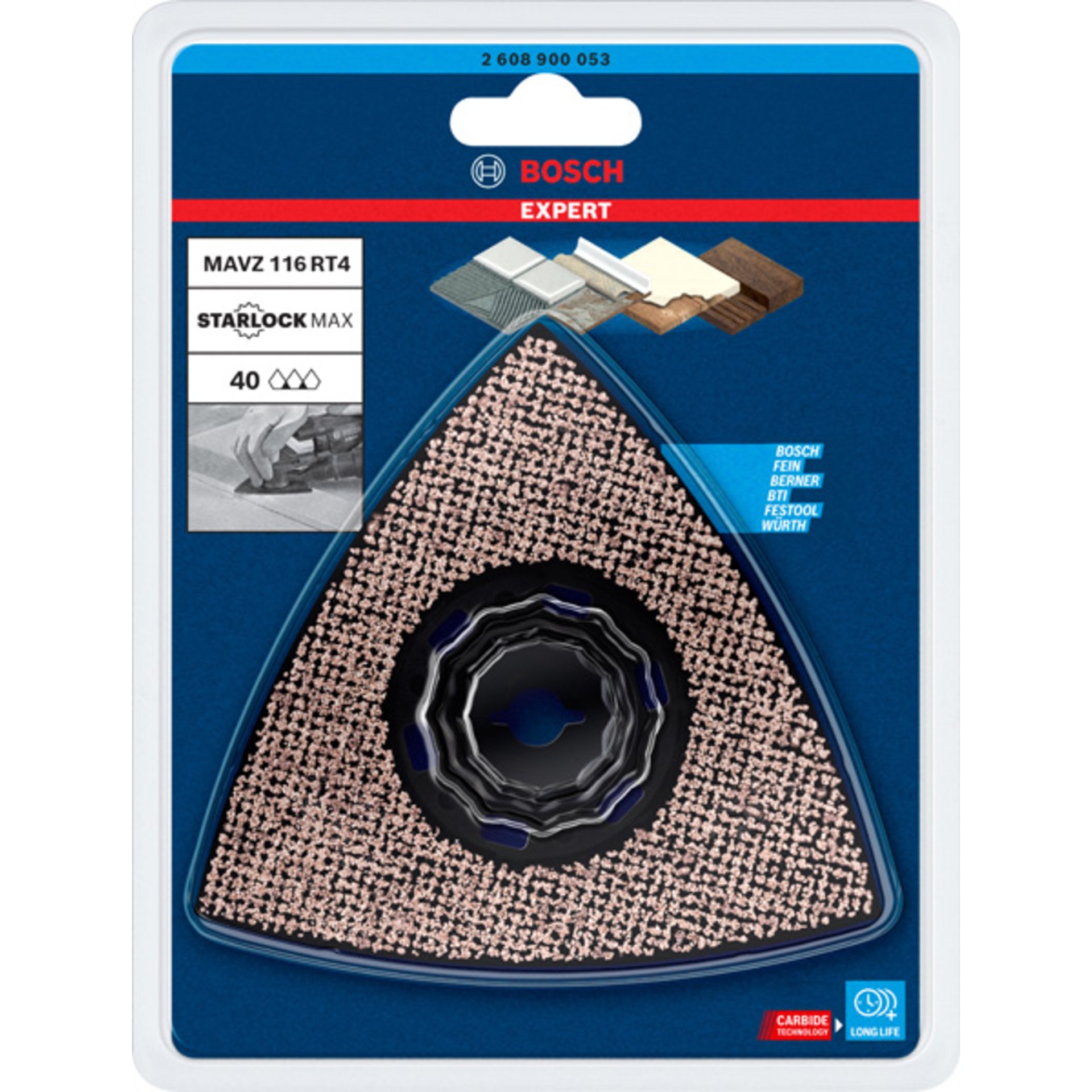 EXPERT MAVZ 116 RT4 Schleifplatte für Multifunktionswerkzeuge, 116 mm