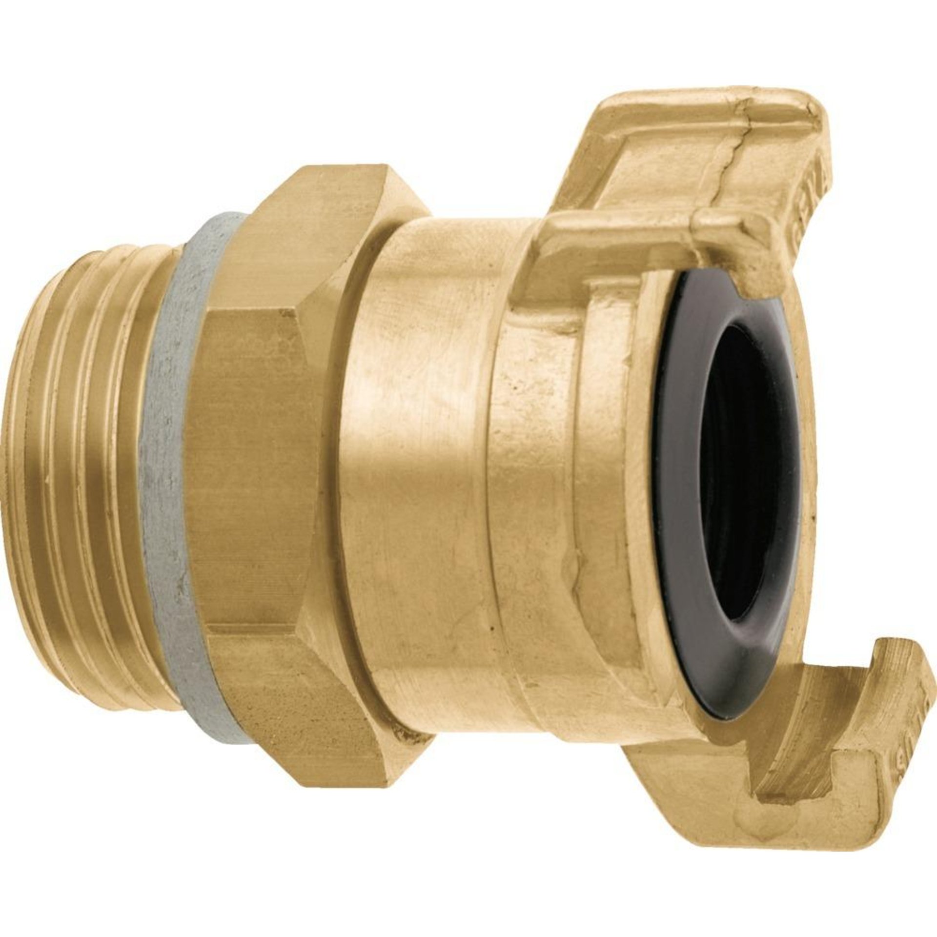 GEKA plus-Gewindestück 360° drehbar, MS, AG G1",SB