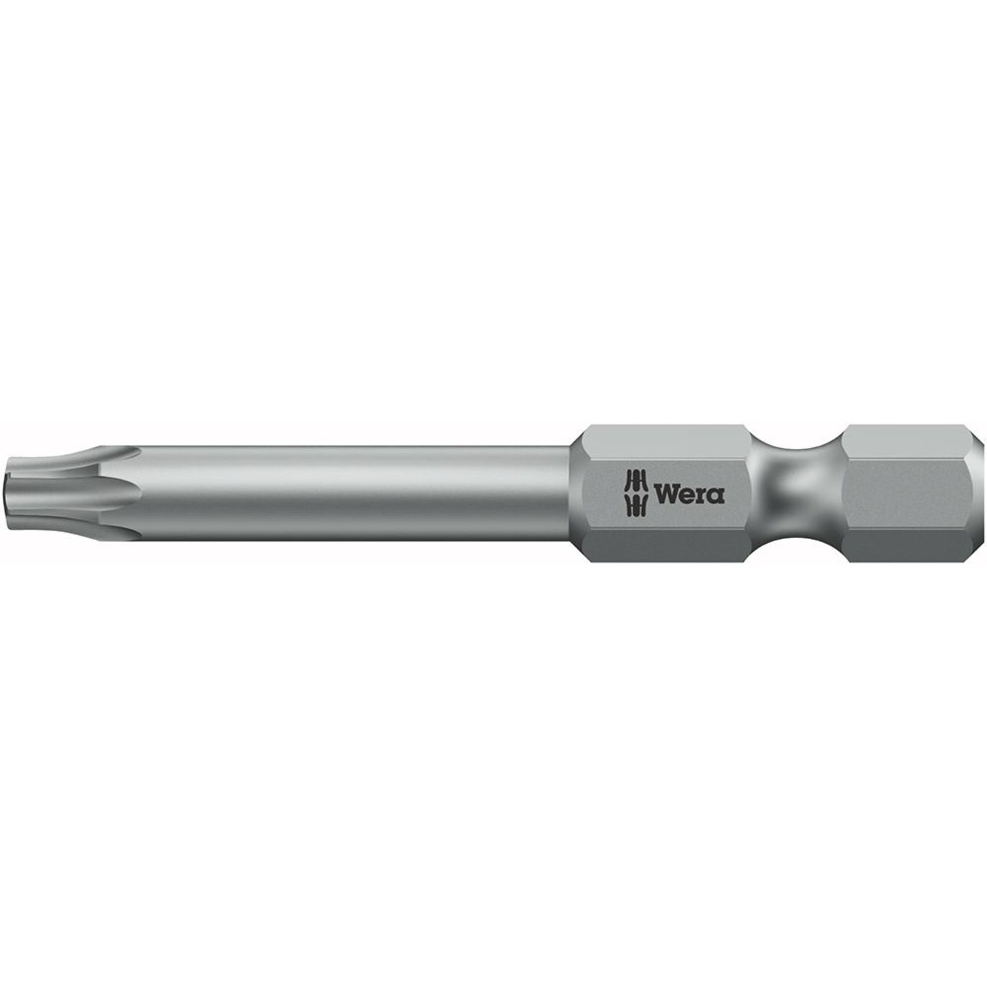 Bit zähhart 1/4" DIN 3126 E6,3 T30x89mm mit Bohrung Wera