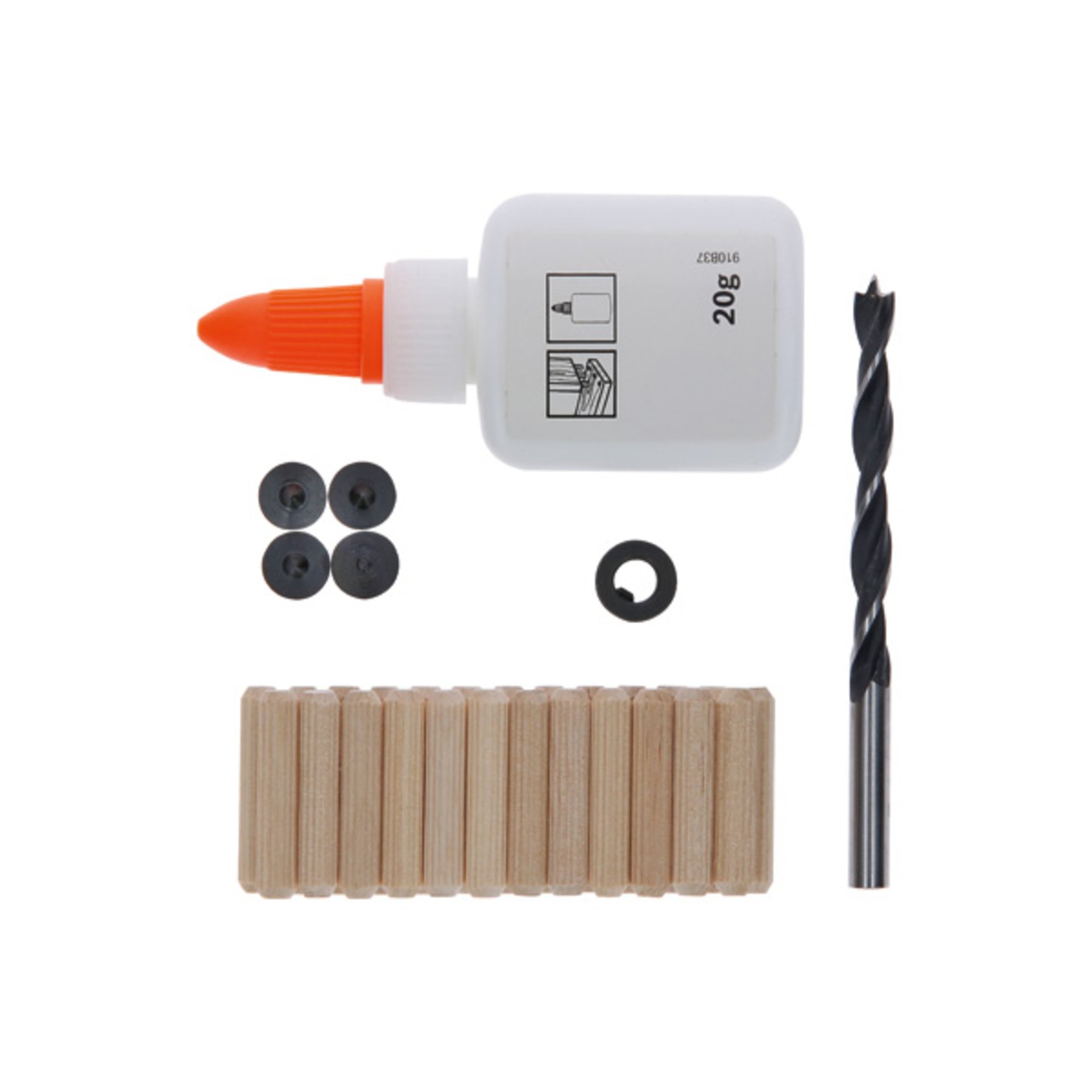 32-tlg. Holzdübel-Set, 6 mm