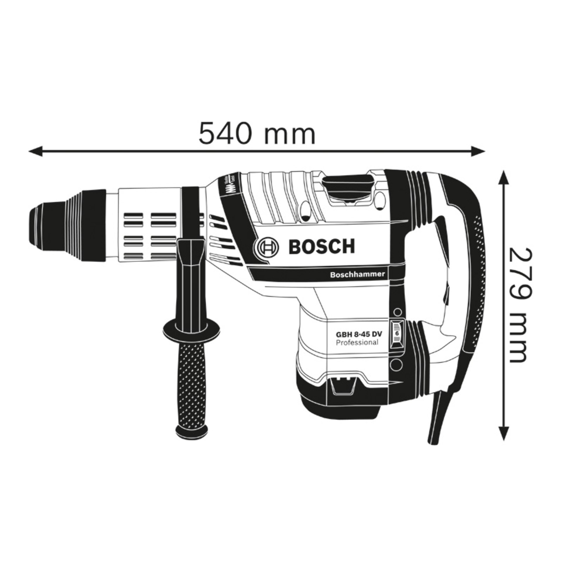 Bohrhammer mit SDS max GBH 8-45 DV