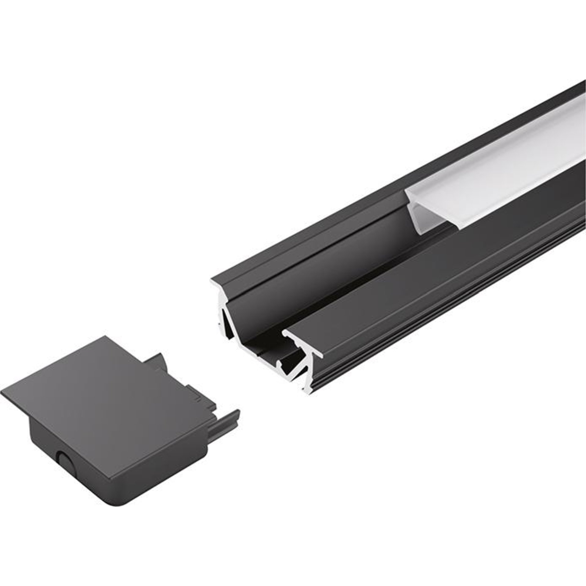 ChannelLine G2 black,opalL3m Alu-+ Abdeckprofil