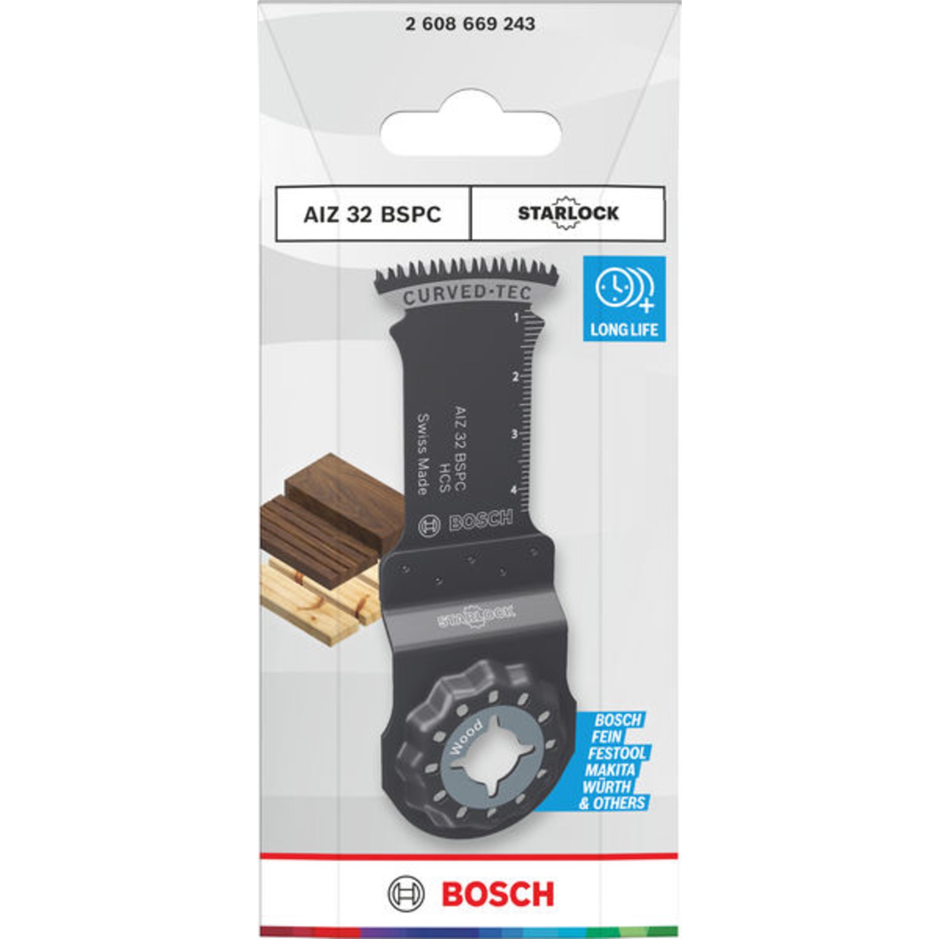 AIZ 32 BSPC Holz Tauchsägeblatt, Starlock, 32 x 50 mm