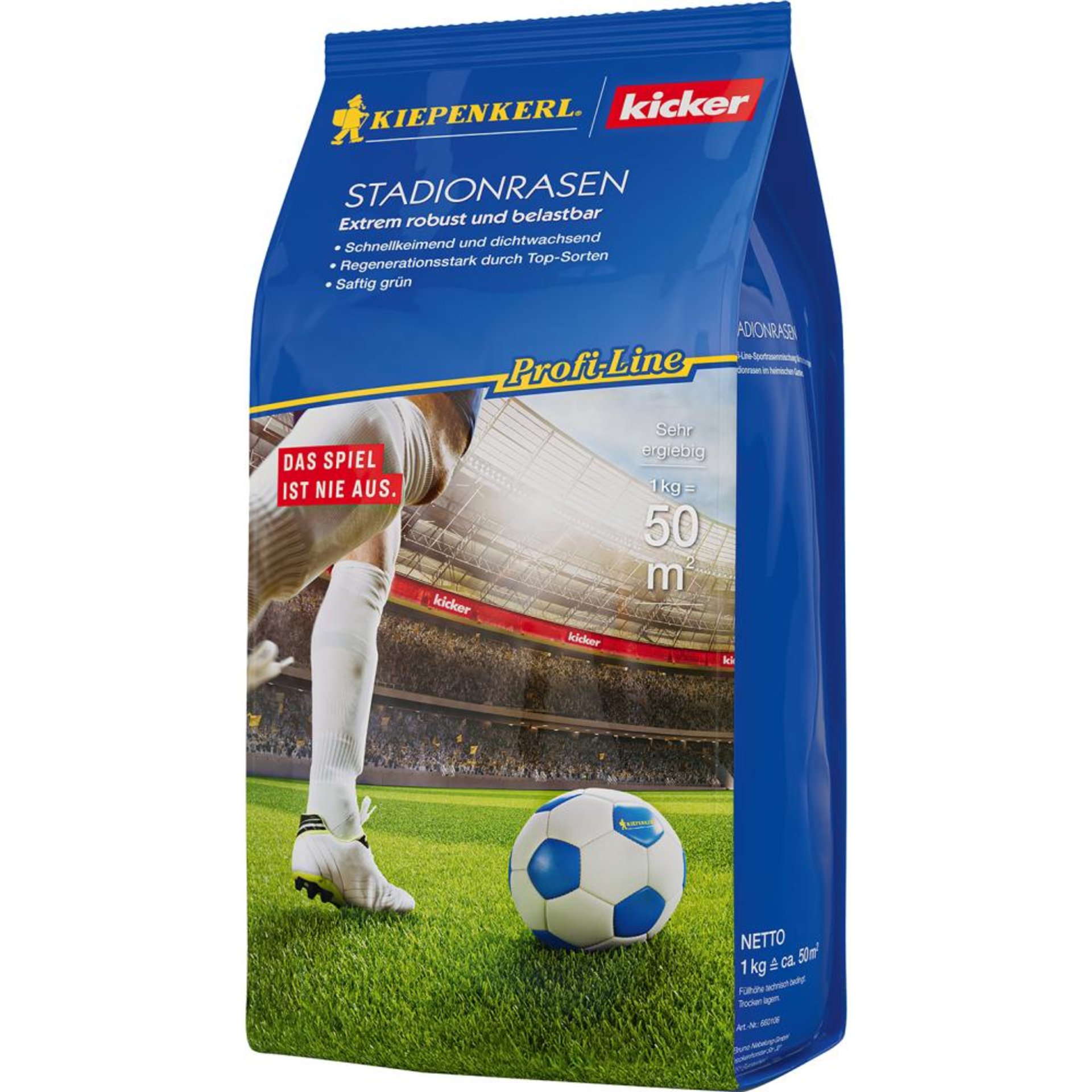 Kicker-Stadionrasen 1 kg Klotzbeutel Profi-Line Kiepenkerl