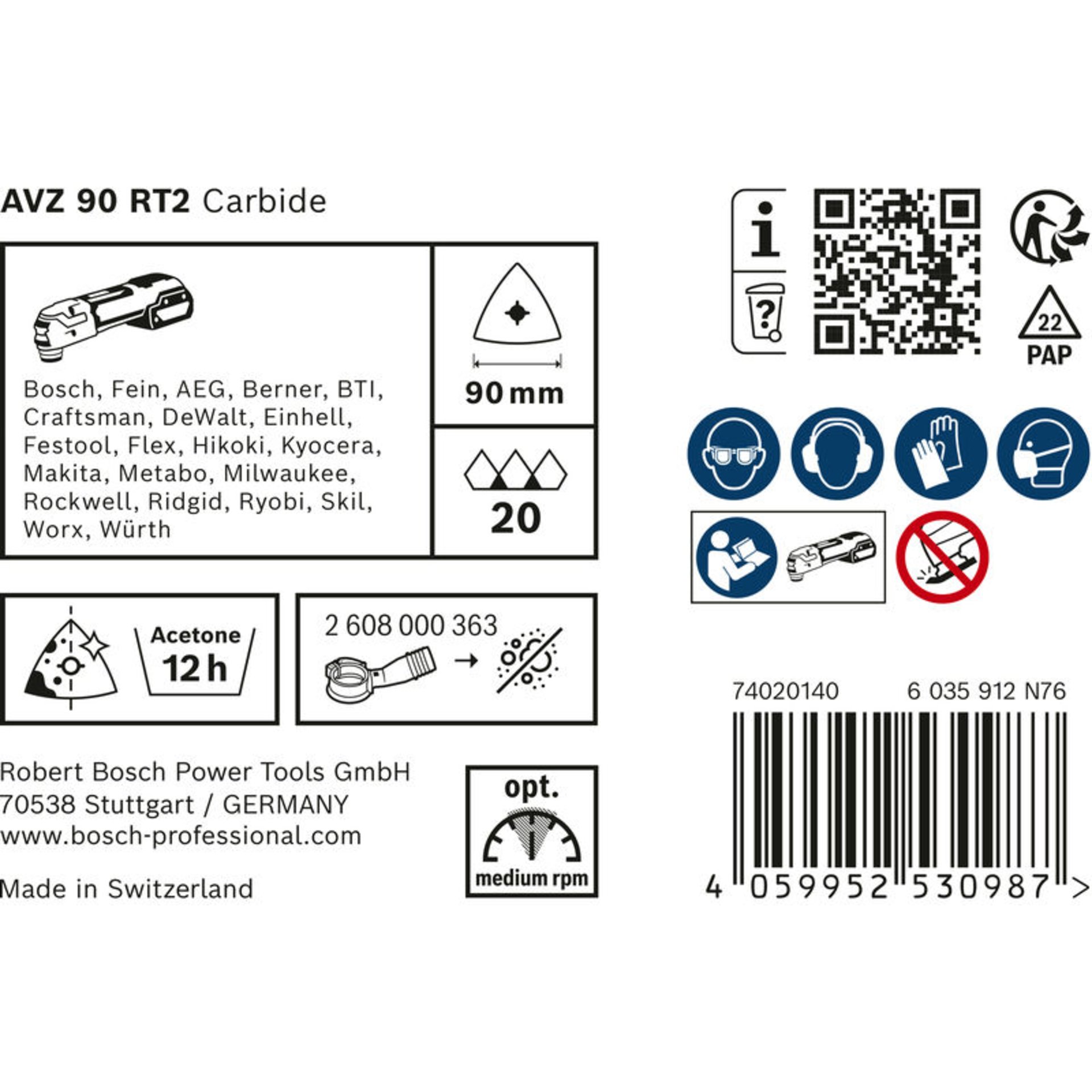 EXPERT AVZ 90 RT2 Schleifplatte für Multifunktionswerkzeuge, 90 mm, 10-tlg.