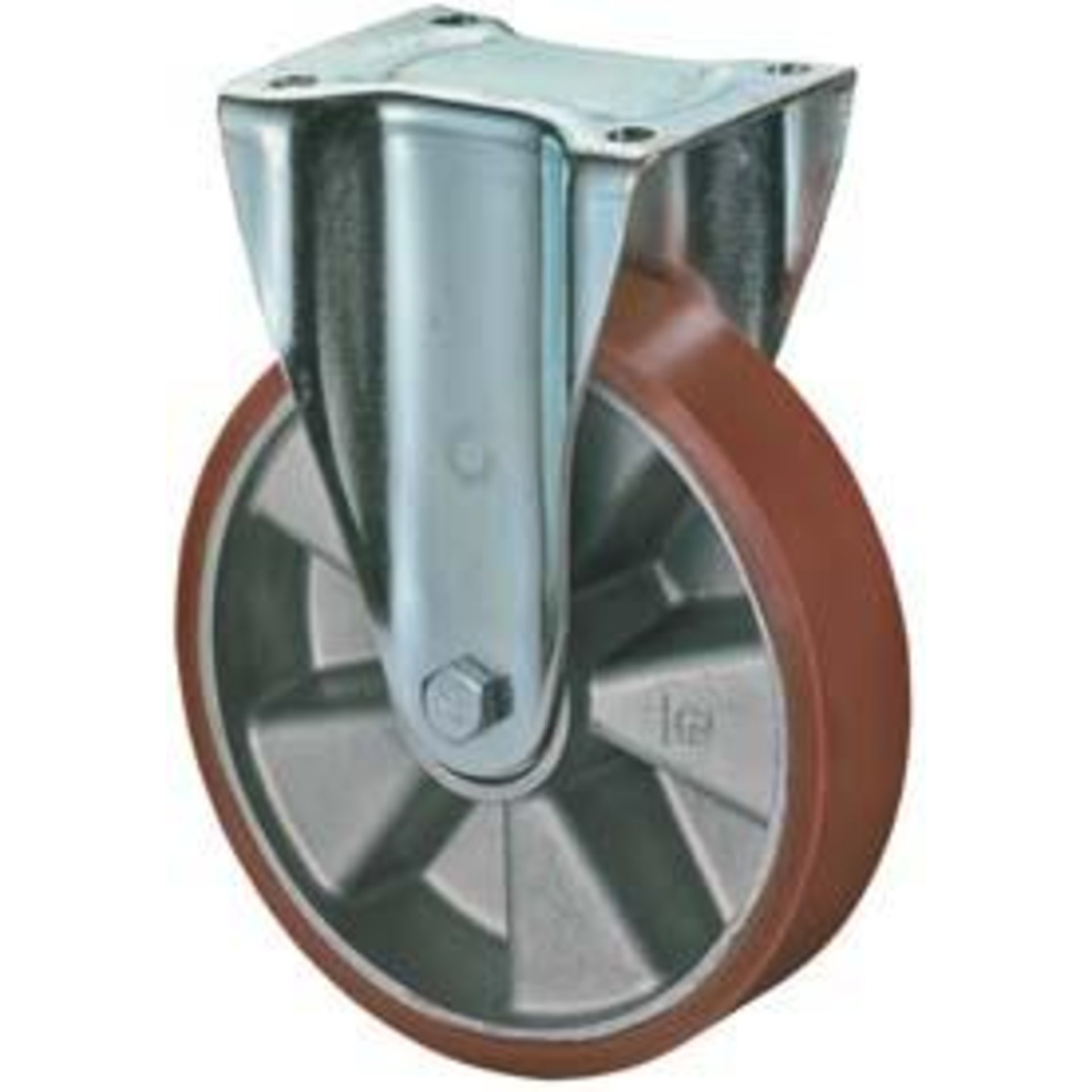 Bockrolle 100mm LB510.B90Platte,Polyure Guss,KL LB510.B90.100 BS ROLLEN
