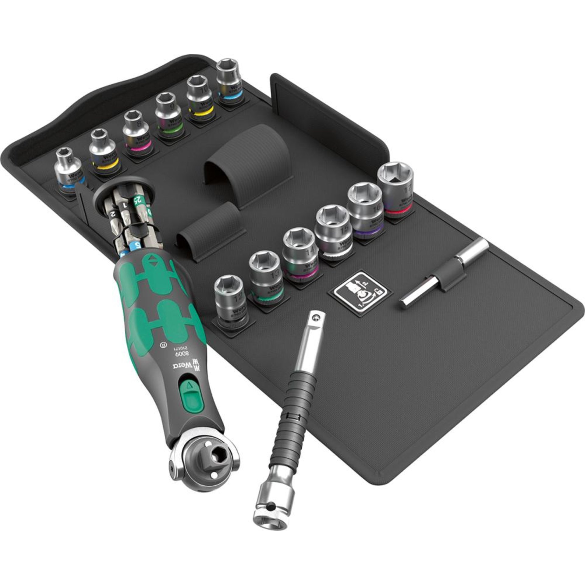 Magazin-Knarren-Satz 3/8"Zyklop Pocket 27-teilig Wera