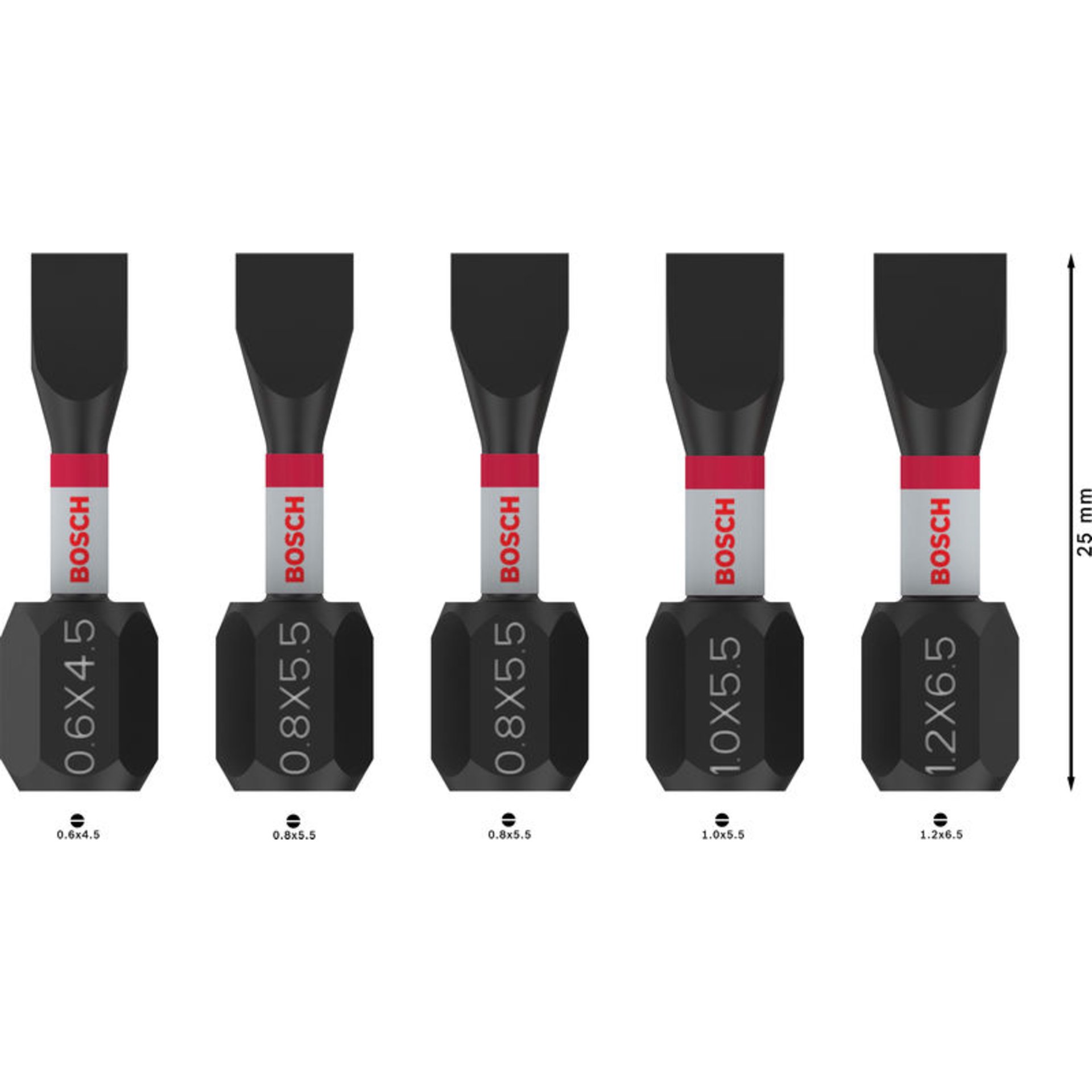 PRO SL Impact Bit Set, 25 mm, 5-tlg