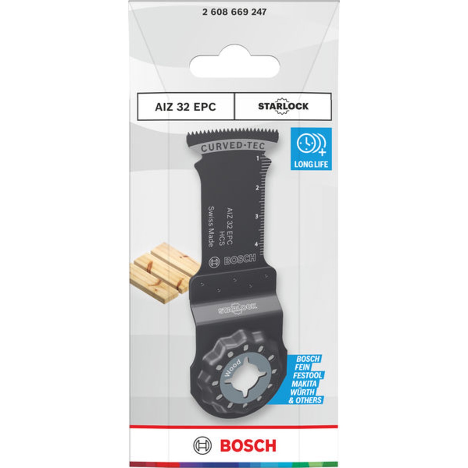 AIZ 32 EPC Holz Tauchsägeblatt, Starlock, 32 x 50 mm