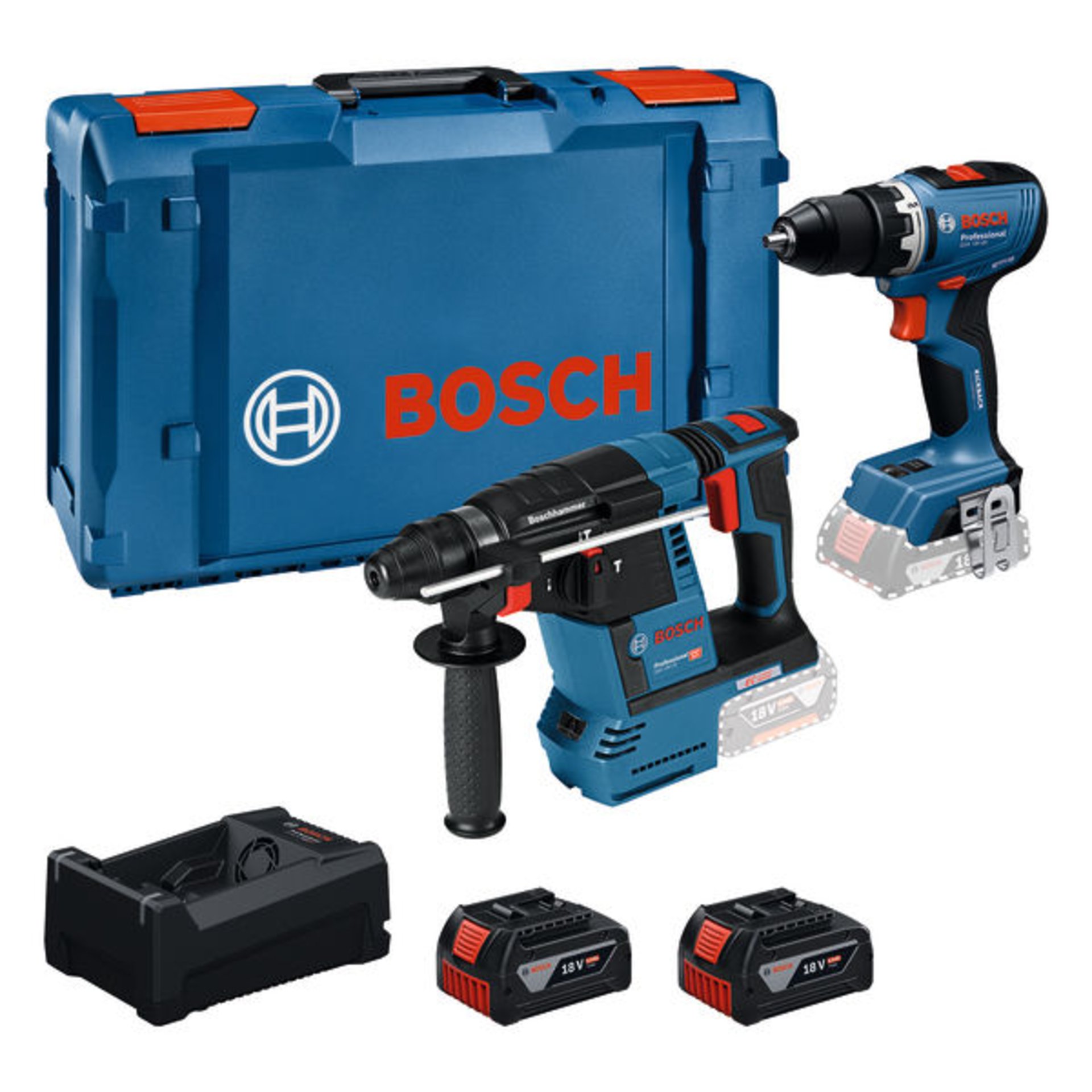 Combo Kit GSR 18V-65 + GBH 18V-26 + 2x5.0AH + GAL 12V/18V-80 + XL-BOXX