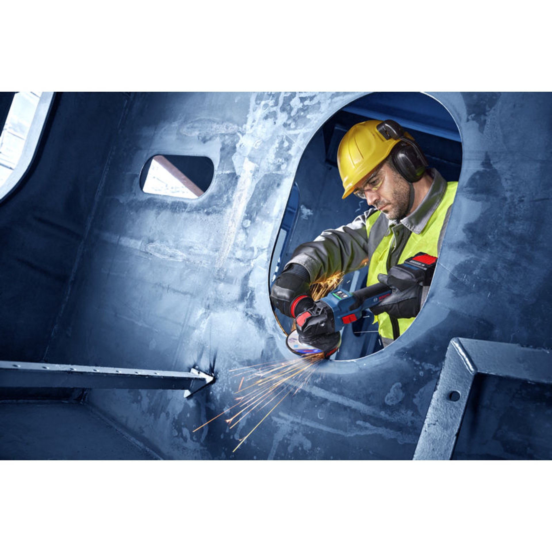 Akku-Winkelschleifer mit X-LOCK EXWX18V-15S