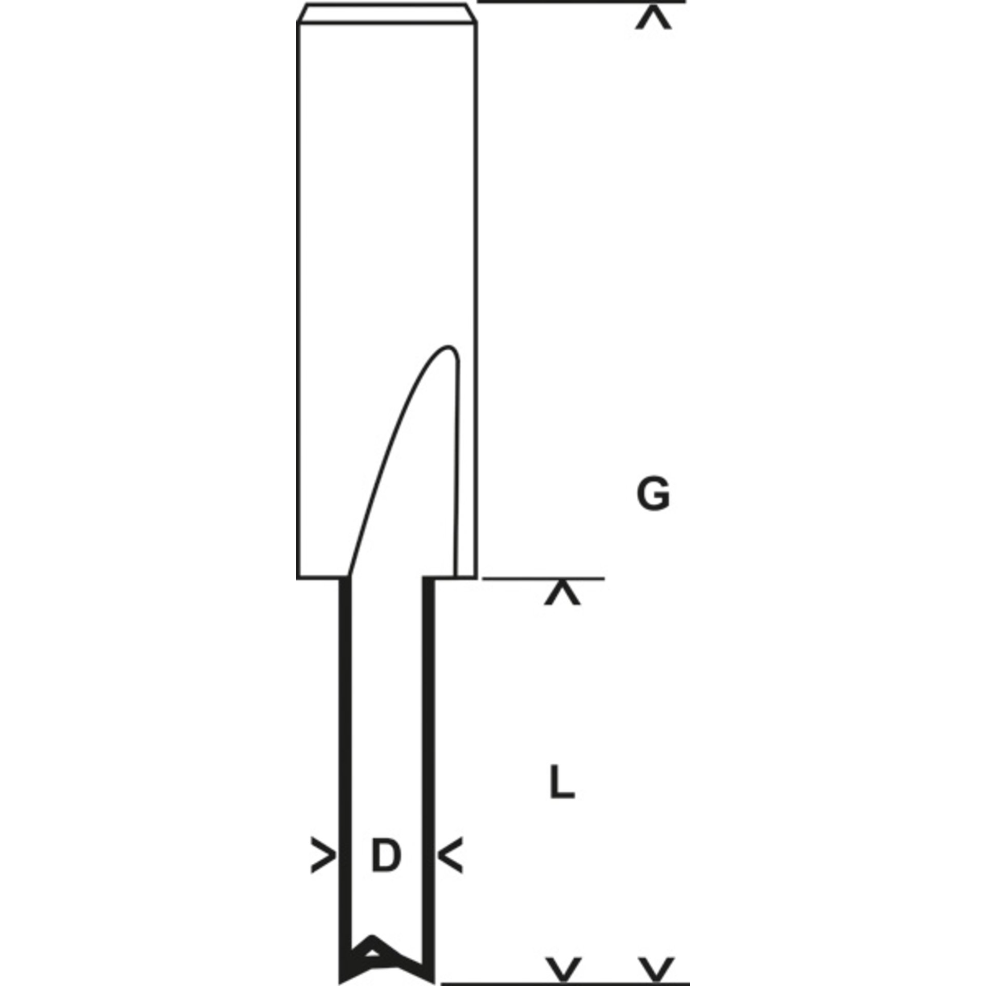 Nutfräser Expert for Wood, Carbide, D 3 mm, L 9,5 mm, S 8 mm