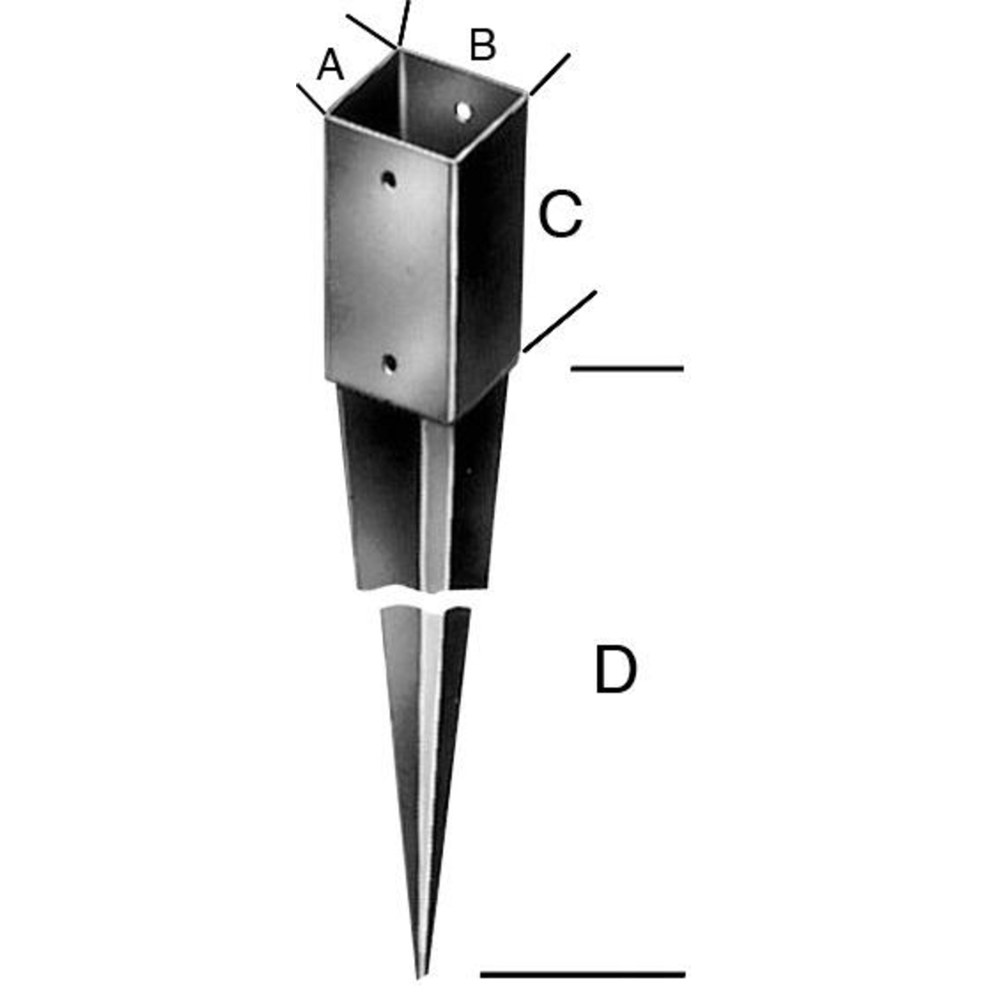 Einschlagbodenhülse tzn 101x900/950 Stärke 2,0mm E-NORMpro