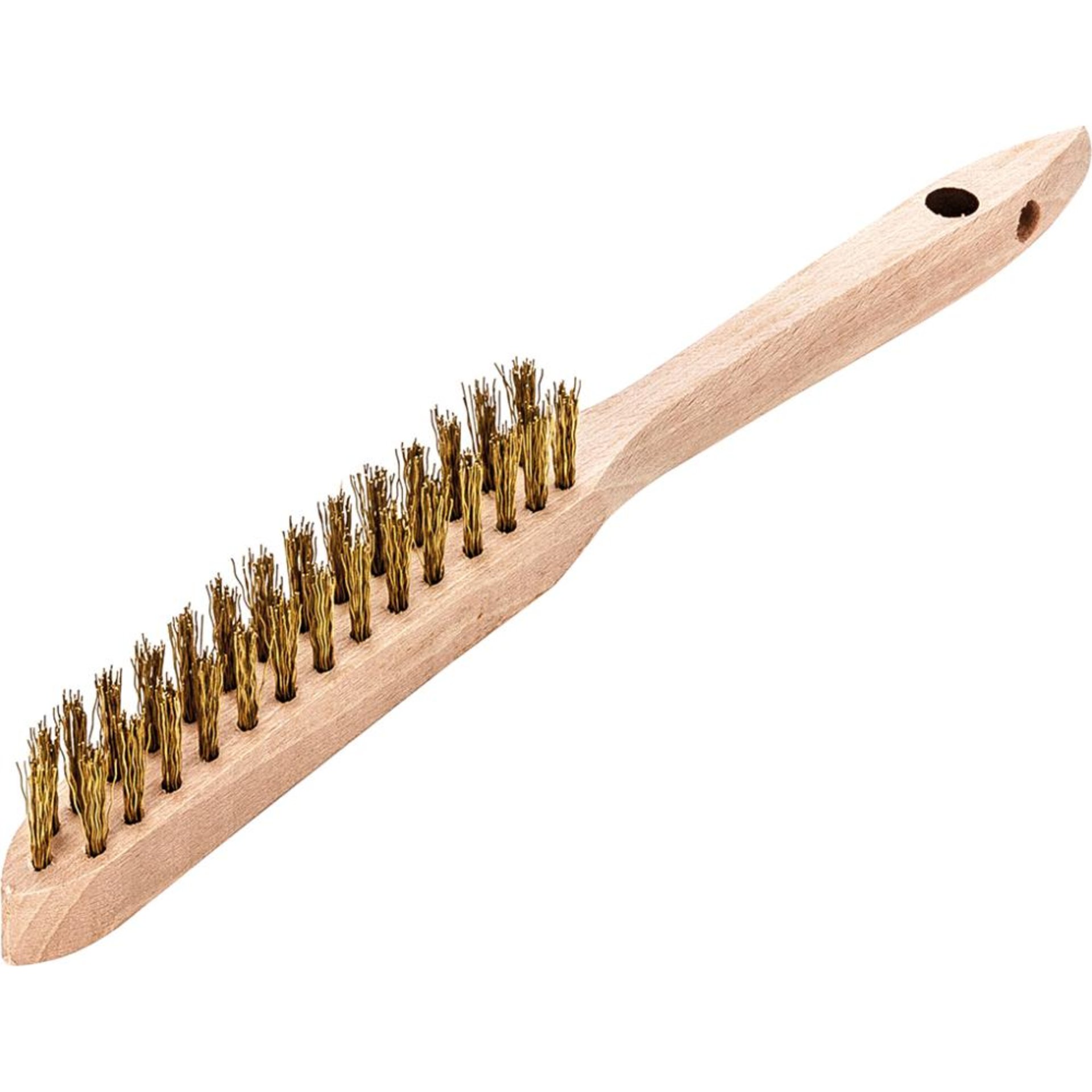 Handdrahtbürste Messing gewellt 0,35mm 2-reihig Lessmann