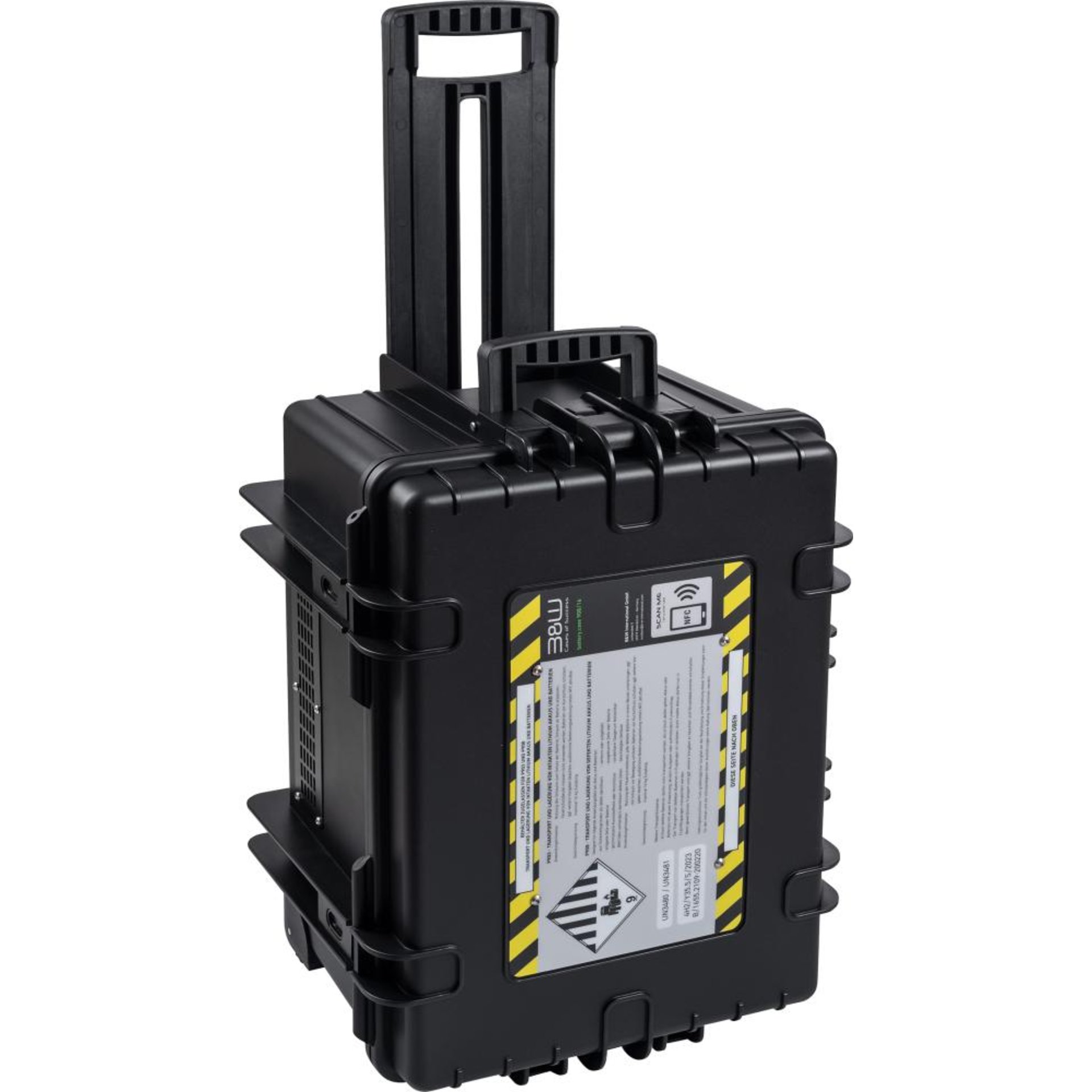 Akkutransportkoffer battery.case schwarz Akkubeladung 16,0kg B660xT490xH335mm