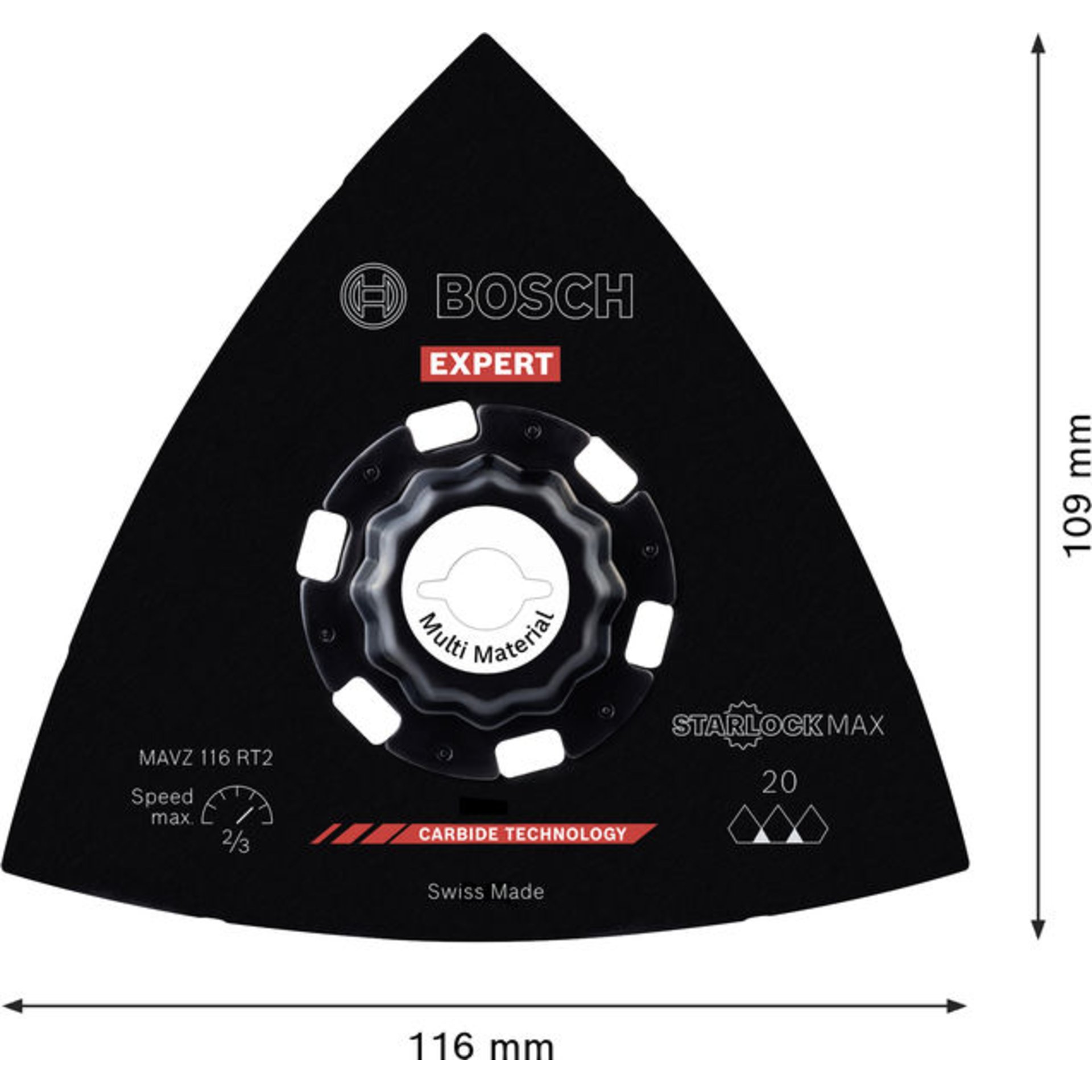 EXPERT MAVZ 116 RT2 Schleifplatte, 116 mm
