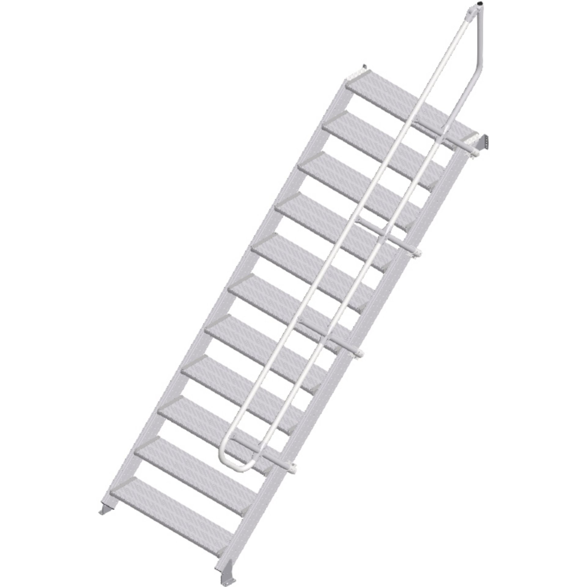 LM-Treppe 45° 11 Stufen, 1000 mm breit, Höhe 2,36 m