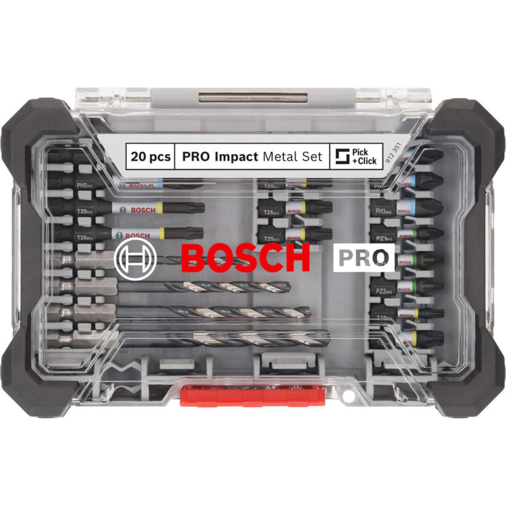 PRO Impact Schrauberbits und Metallbohrer Set, 20-tlg.