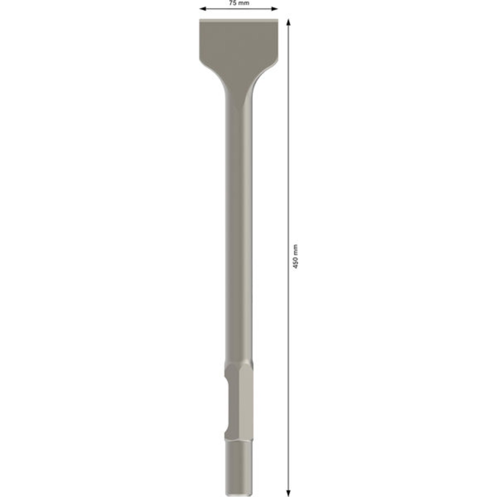 PRO HEX 30-4C Spatmeißel, 75 x 450 mm