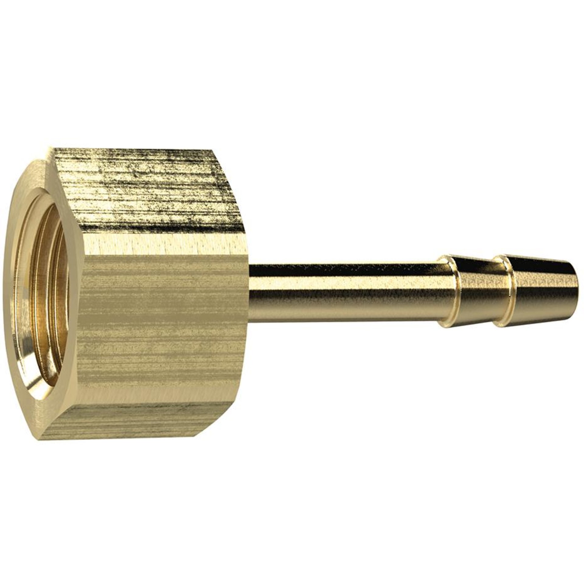 Aufschraubschlauchtülle Messing, IG G1/2", LW 10 SW 24mm RIEGLER