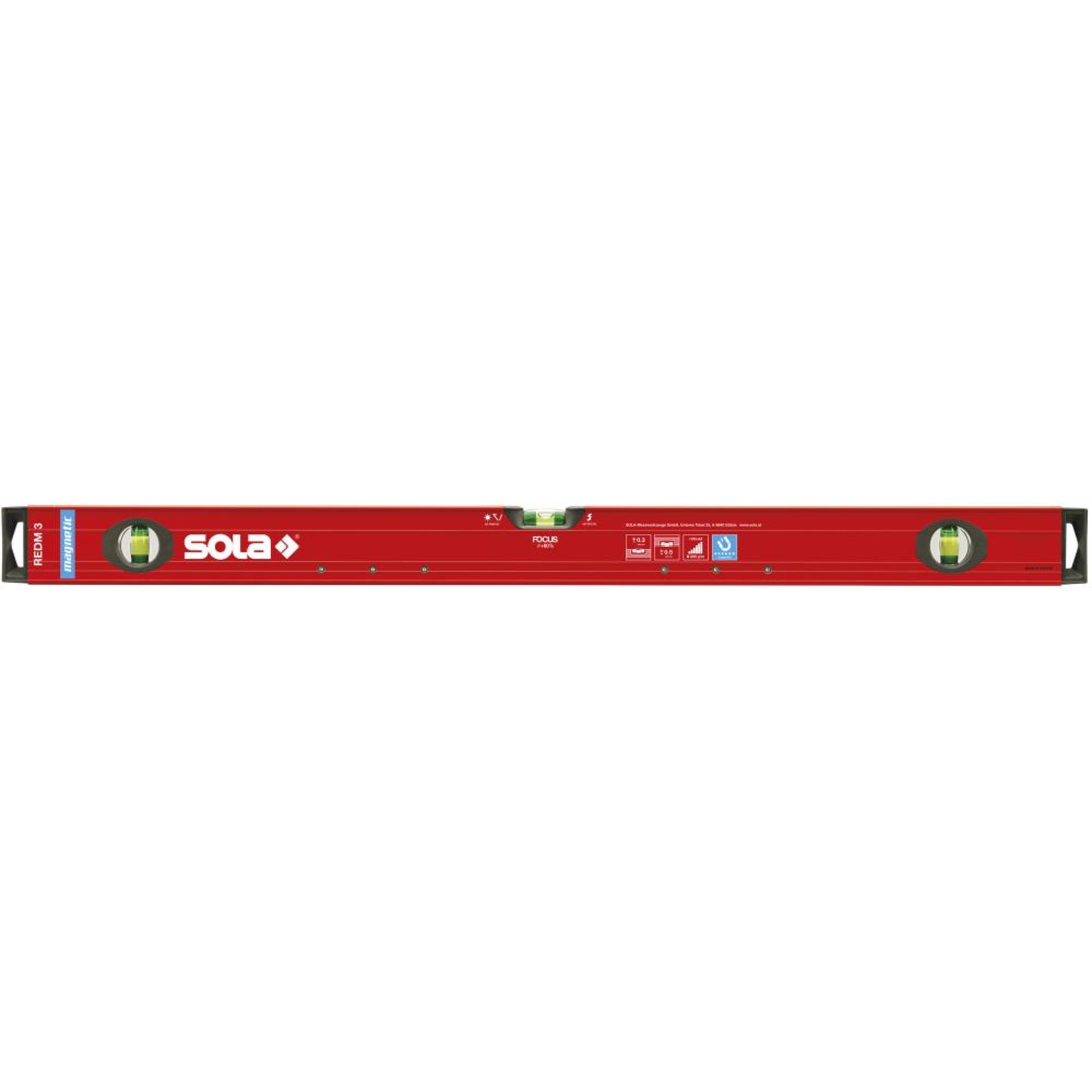 Magnet-Wasserwaage LM REDM 3 60cm pulverbeschichtet Sola