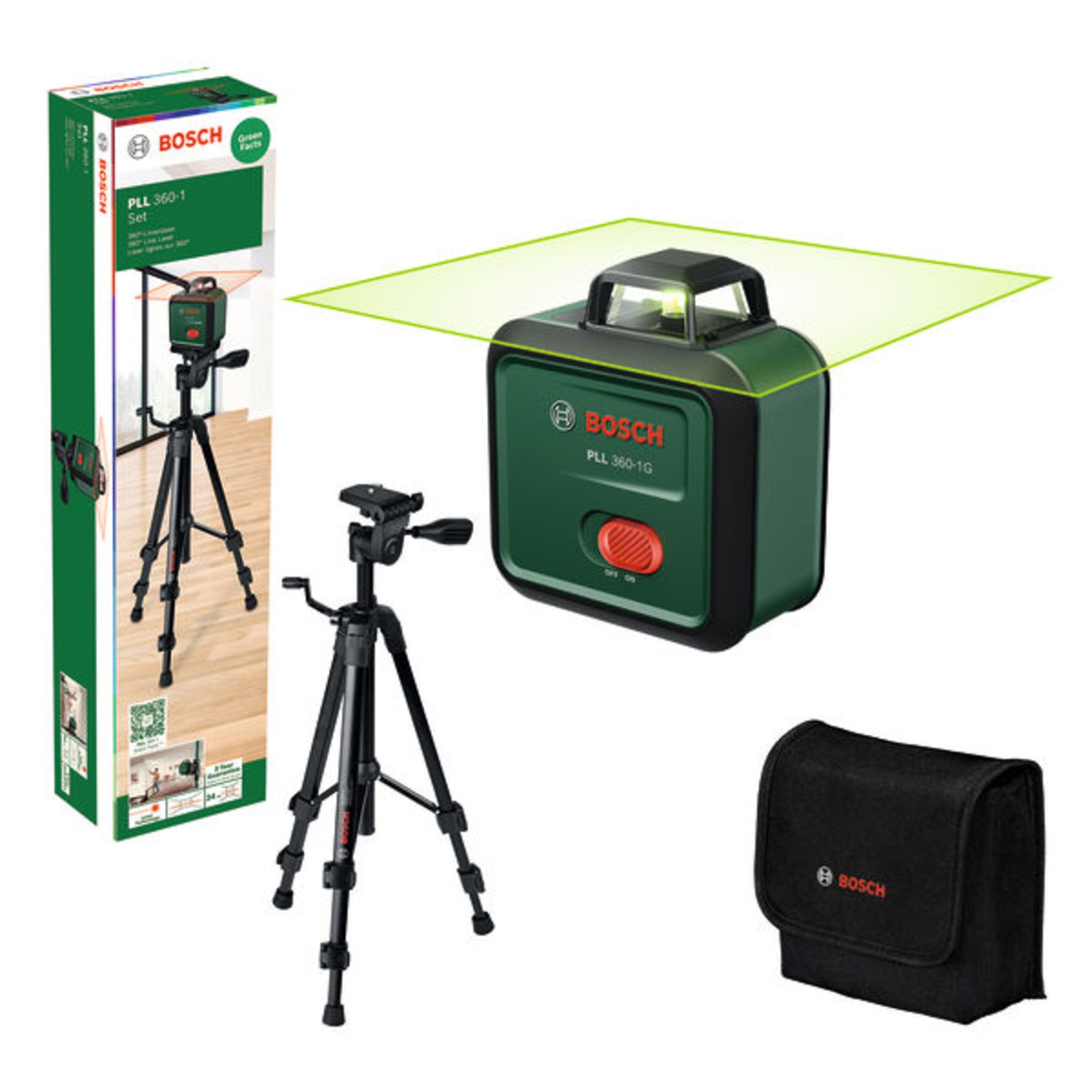 Linienlaser PLL 360-1G Set, 1 x Akku BA 3.6V 2.0Ah