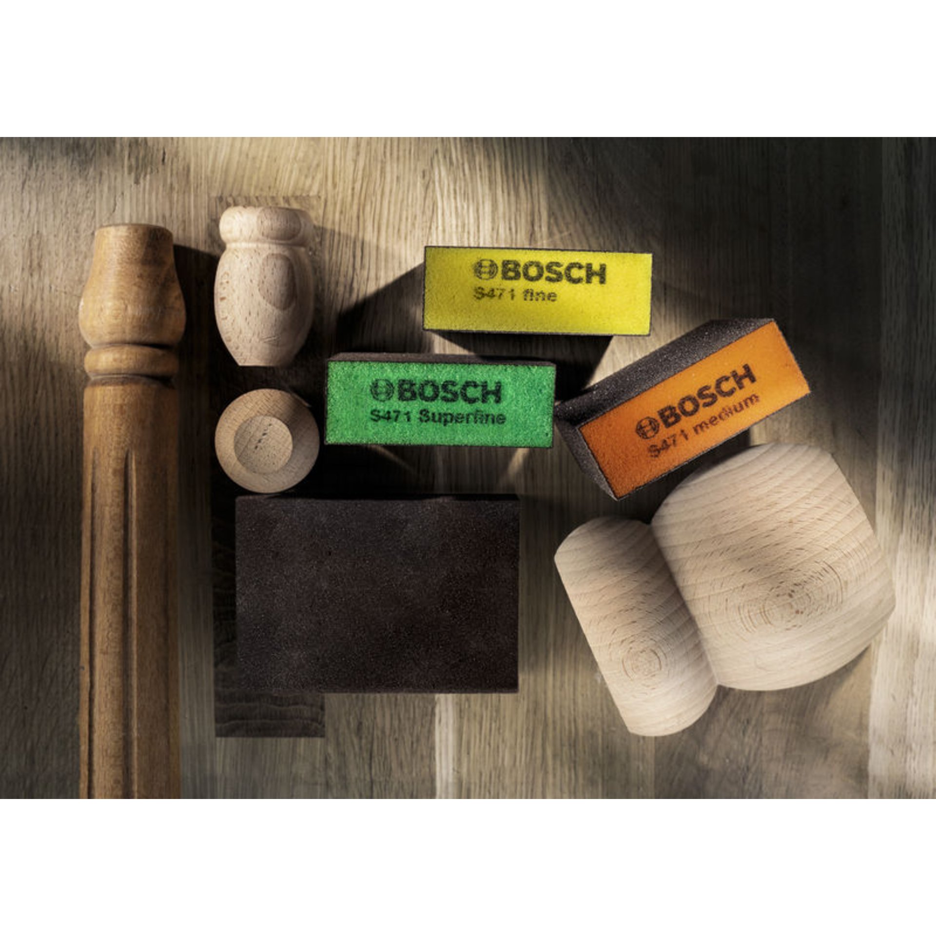 EXPERT S471 Standard Schleifblock Set, mittel, fein, super fein, 3-tlg.